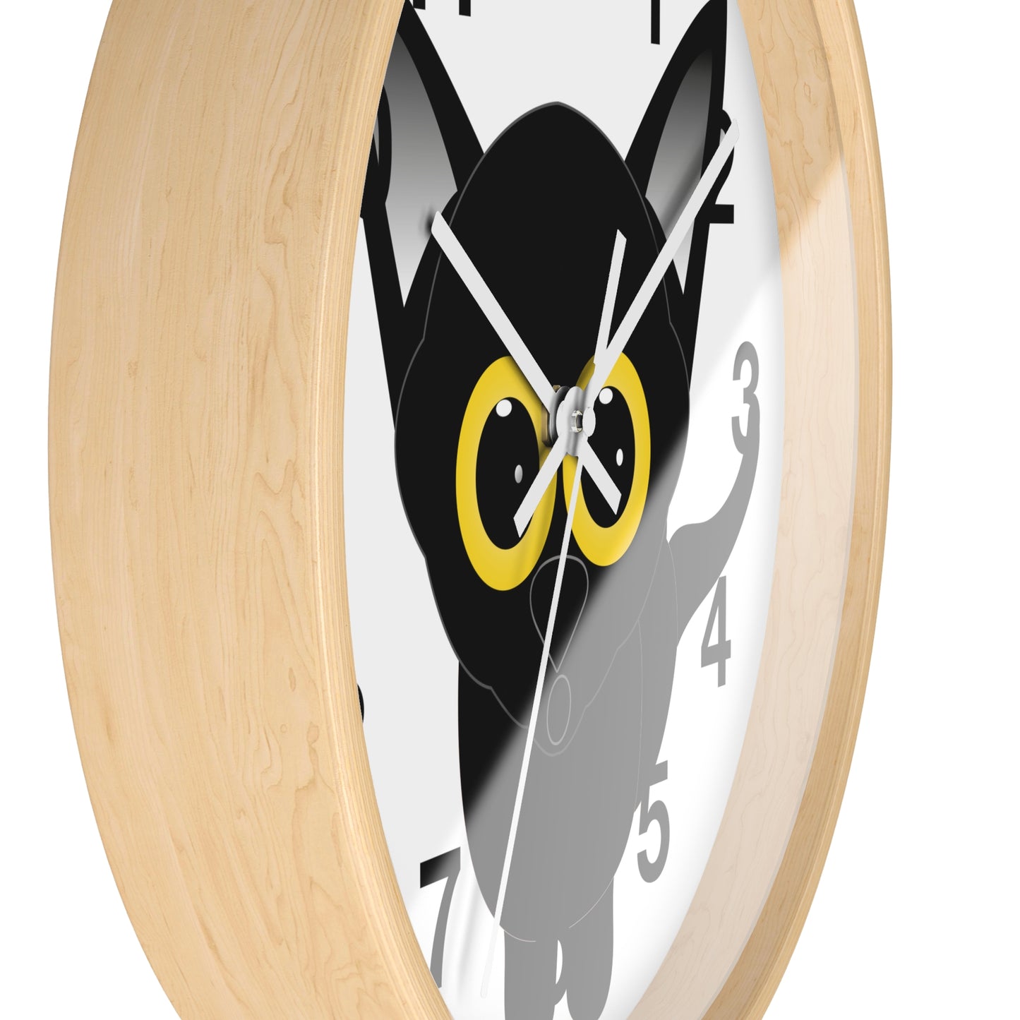 Reloj de pared Gato Negro con Ojos Grandes