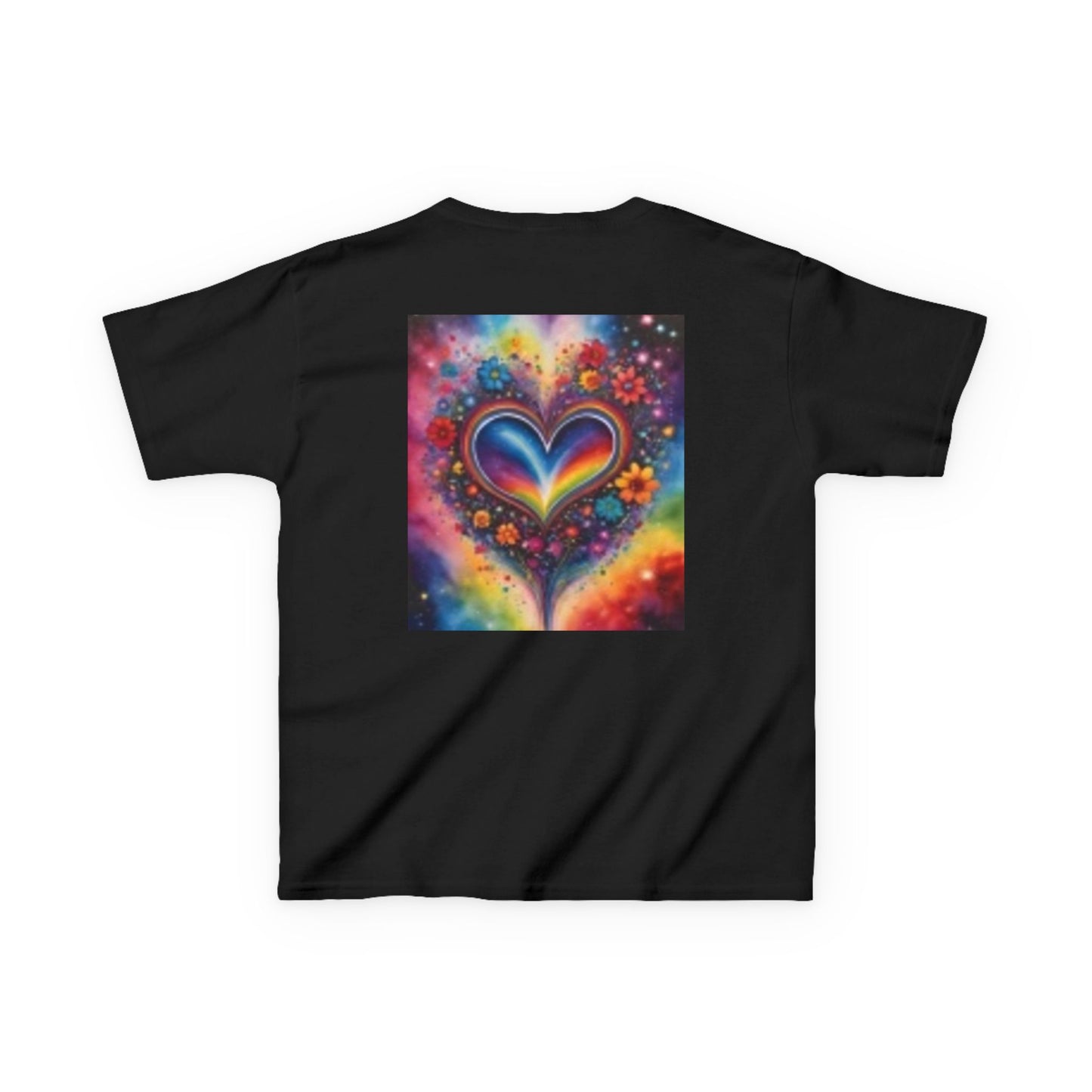 T-shirt en coton épais™ pour enfants avec motif singe amusant et cœur coloré 