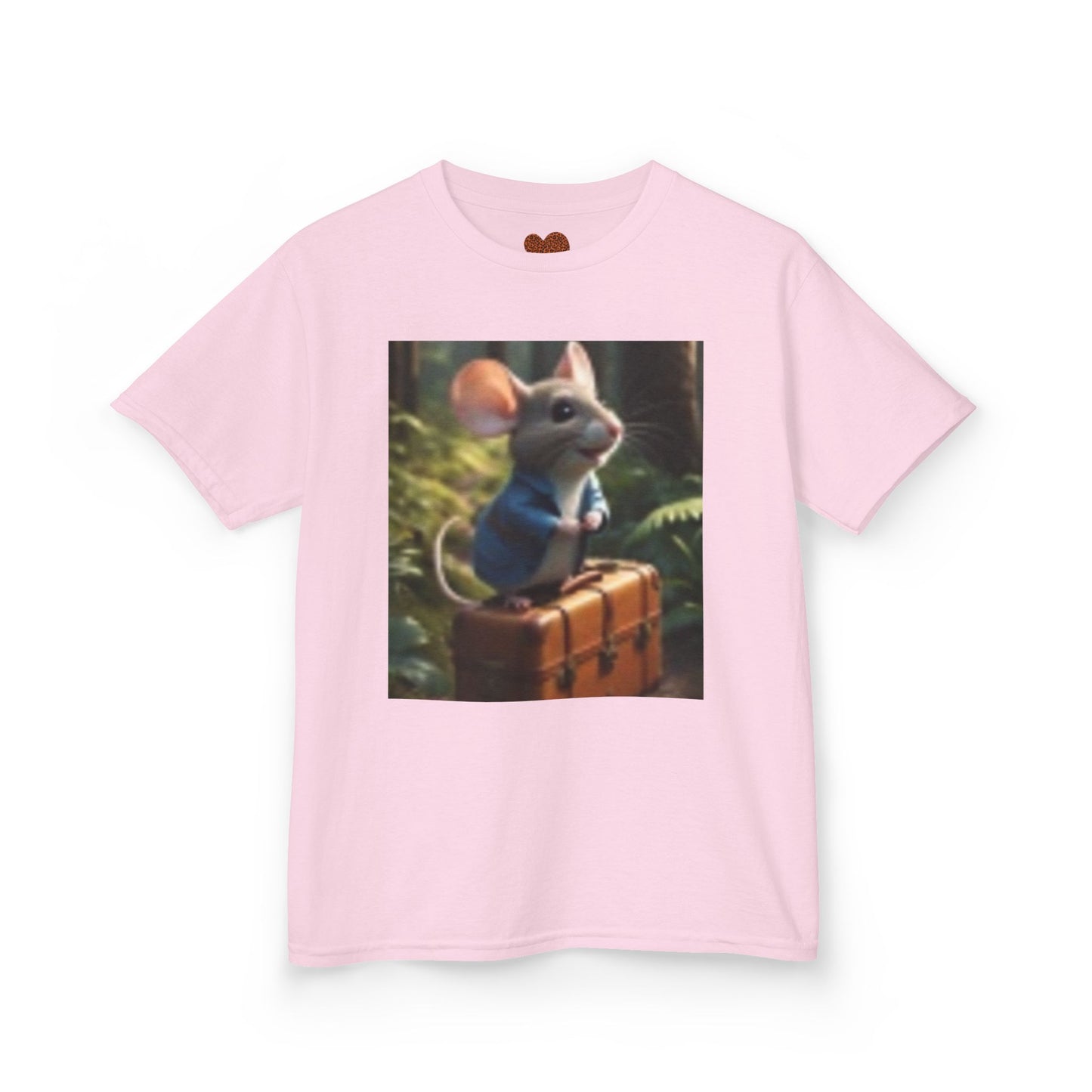 T-shirt d'aventure pour enfants avec motif cœur et souris colorés