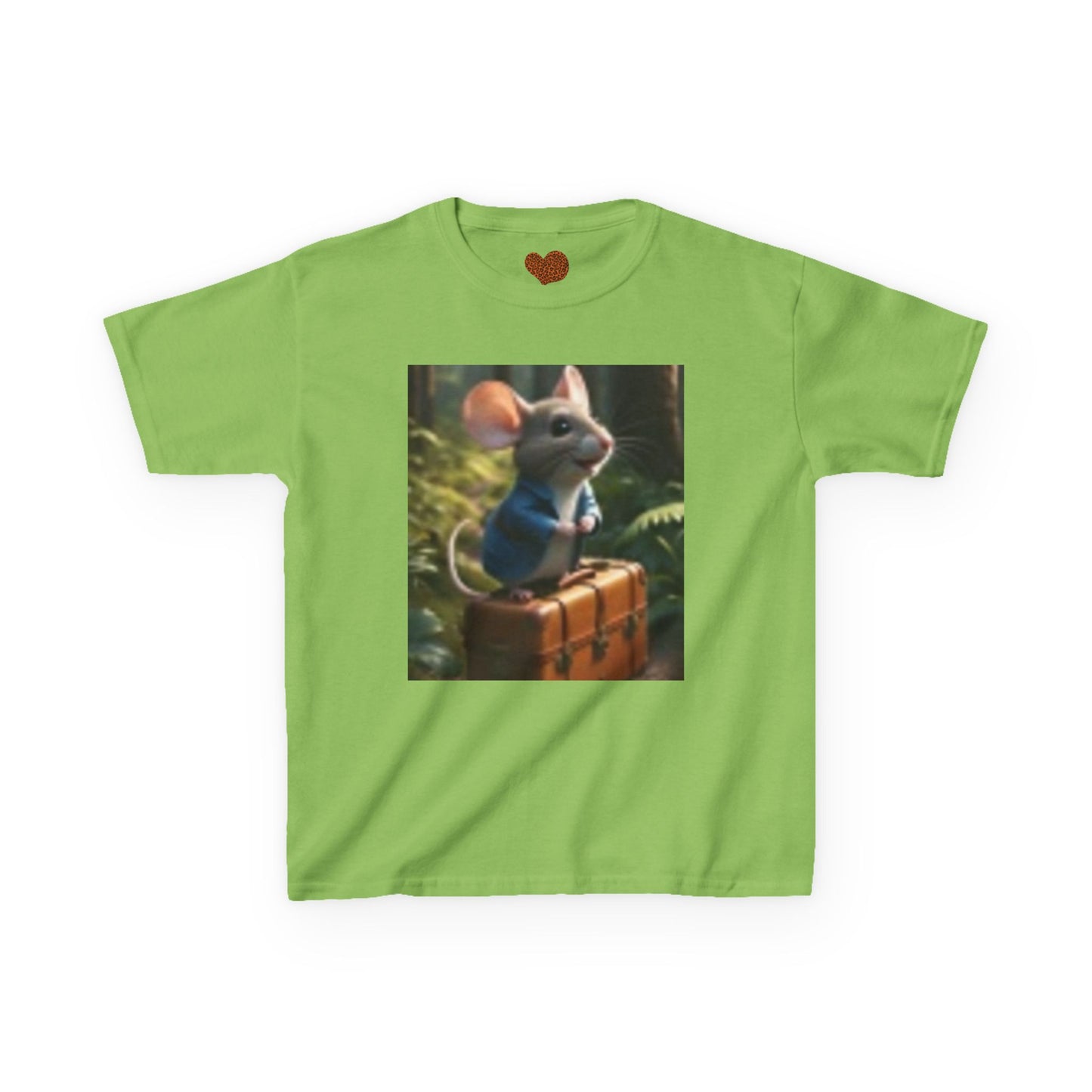 T-shirt d'aventure pour enfants avec motif cœur et souris colorés
