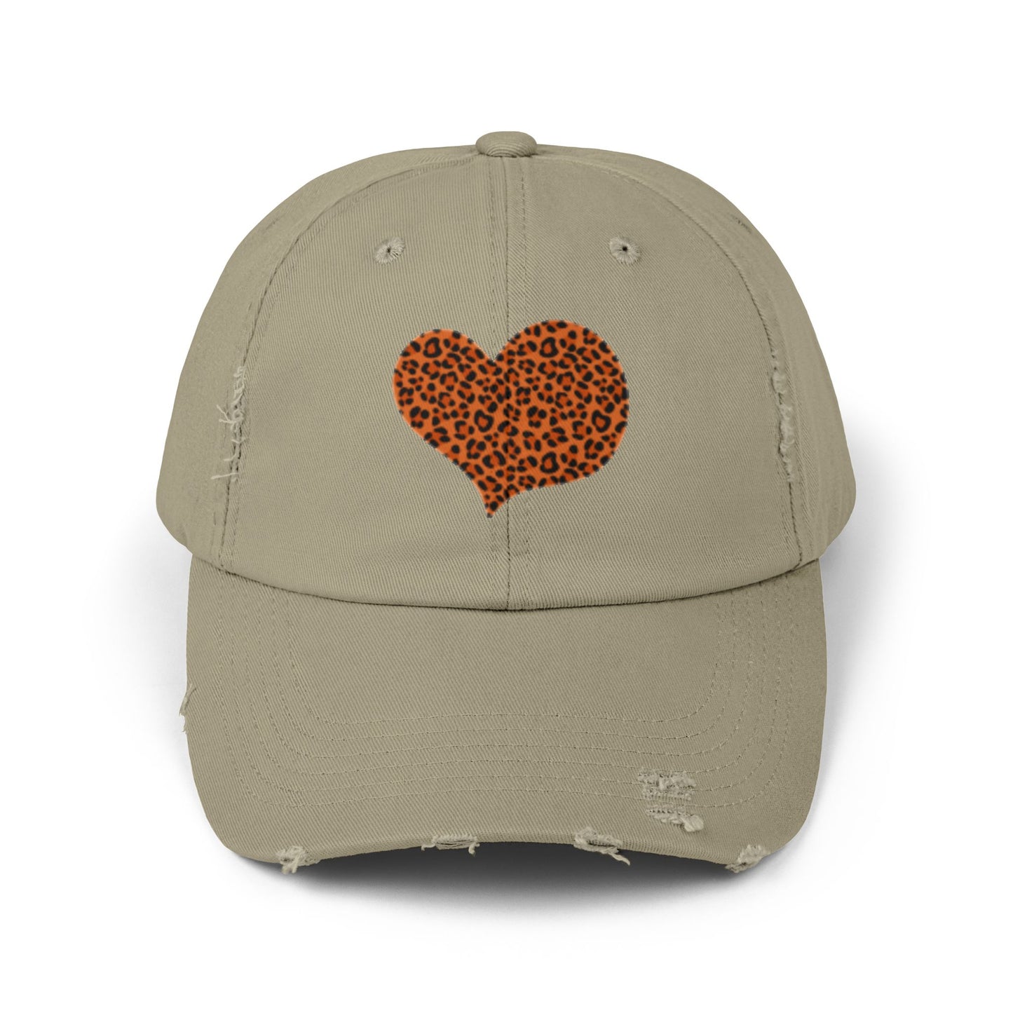 Gorra unisex con estampado de leopardo y corazón: un accesorio informal de moda para cualquier ocasión. 