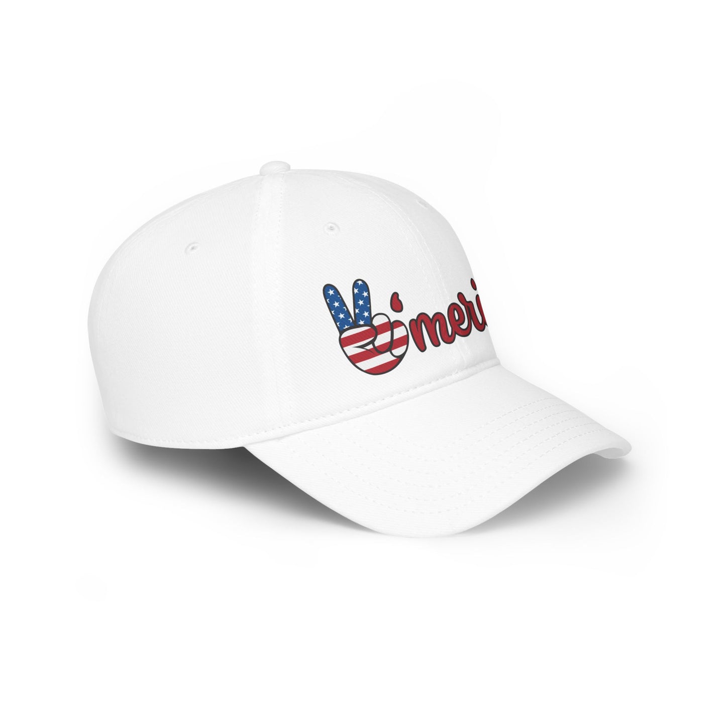 Gorra de béisbol de perfil bajo con el símbolo de la paz de Estados Unidos