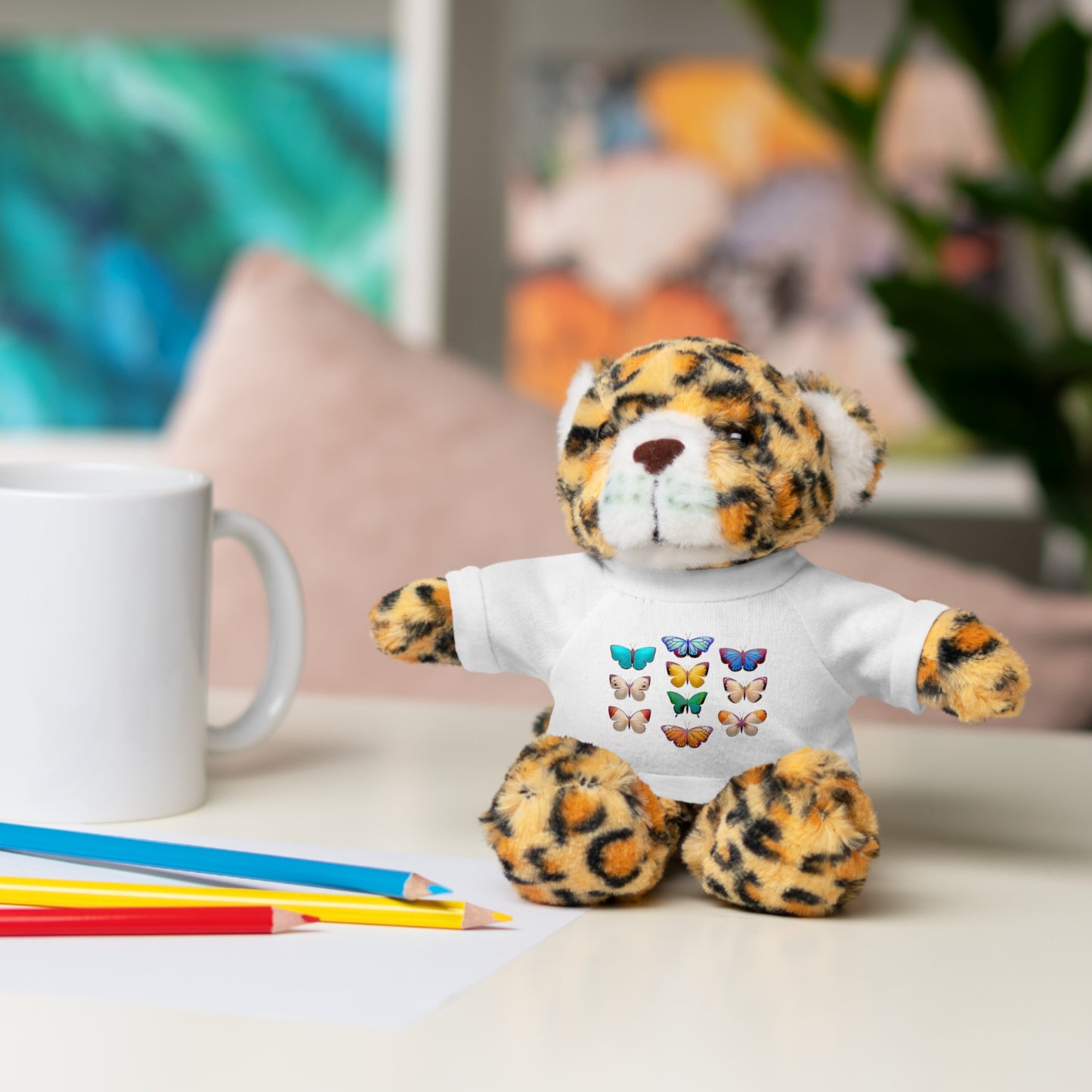 Teddy Bear with T-shirt Butterflies