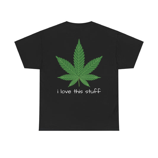 Unisex Heavy Cotton T-shirt Cannabis Green Leaf