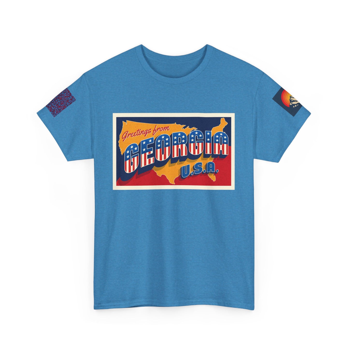 Vintage Georgia USA T-shirt - Unisex Heavy Cotton T-Shirt with Retro Design