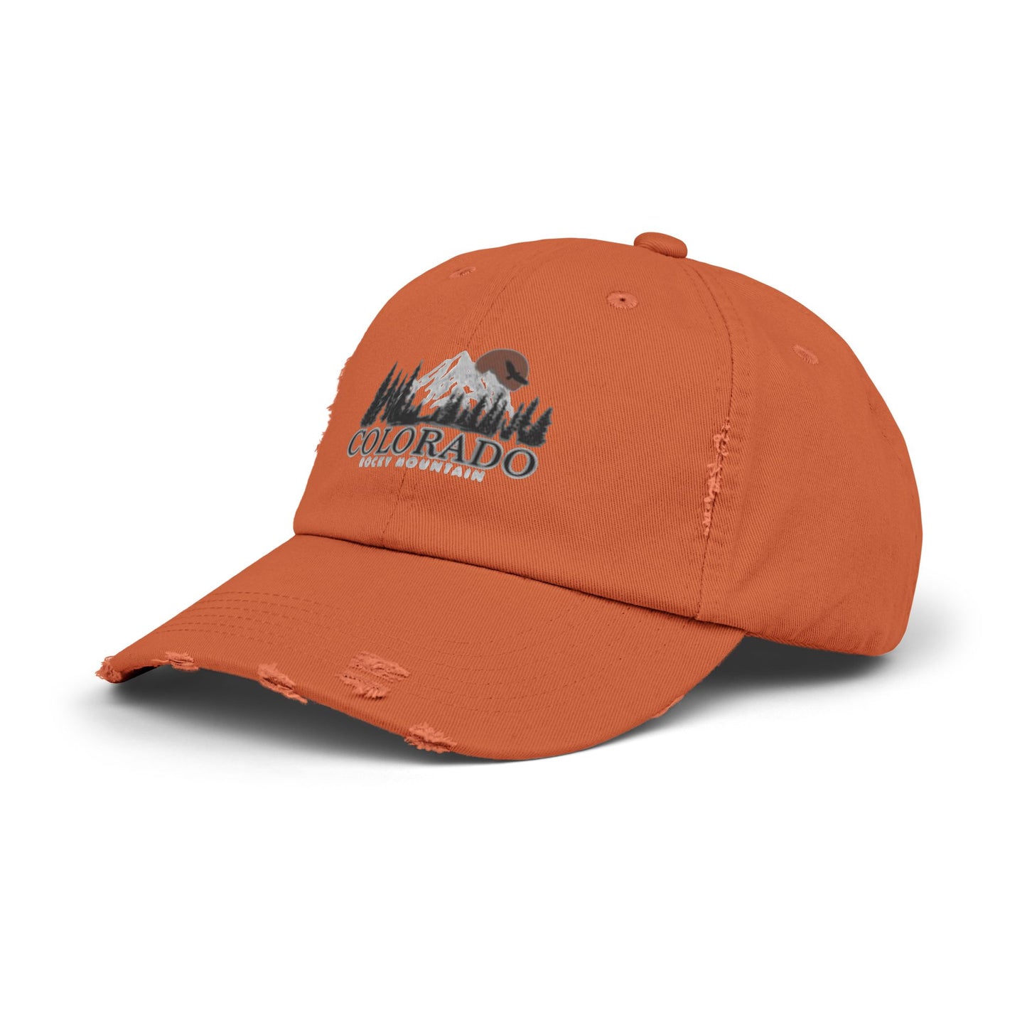 Casquette unisexe effet vieilli - Chapeau d'aventure des montagnes Rocheuses du Colorado