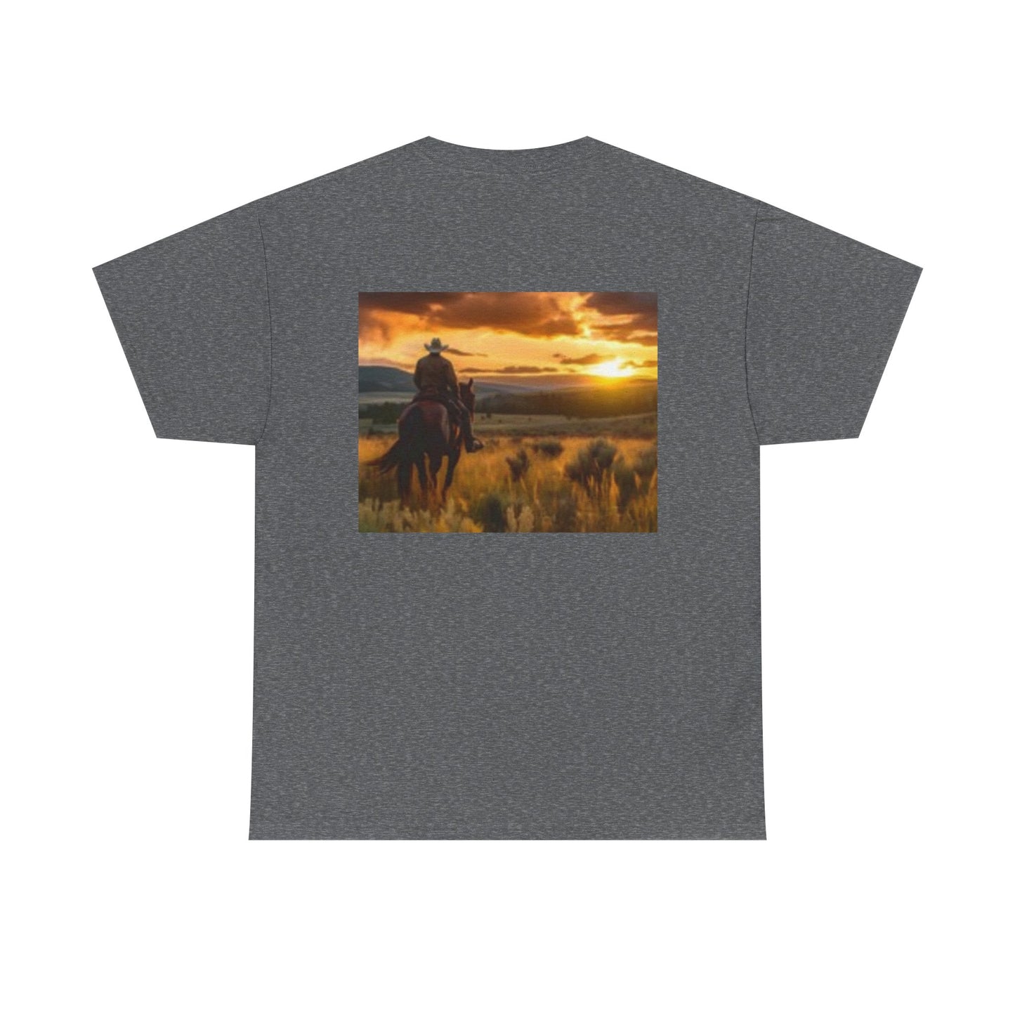 Handsome Cowboy with Muscles Chest Unisex Heavy Cotton Tee
