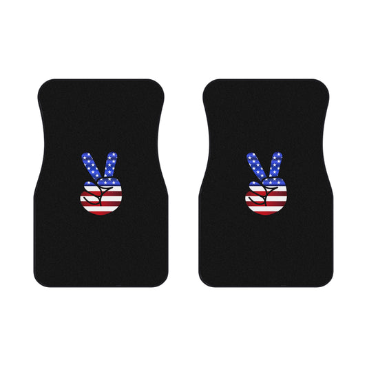 Car Mats (2x Front) Fist Red White Blue