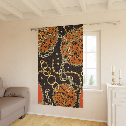 Rideaux de fenêtre 50"x 84" (1 pièce) Cercles de chaîne fantaisie