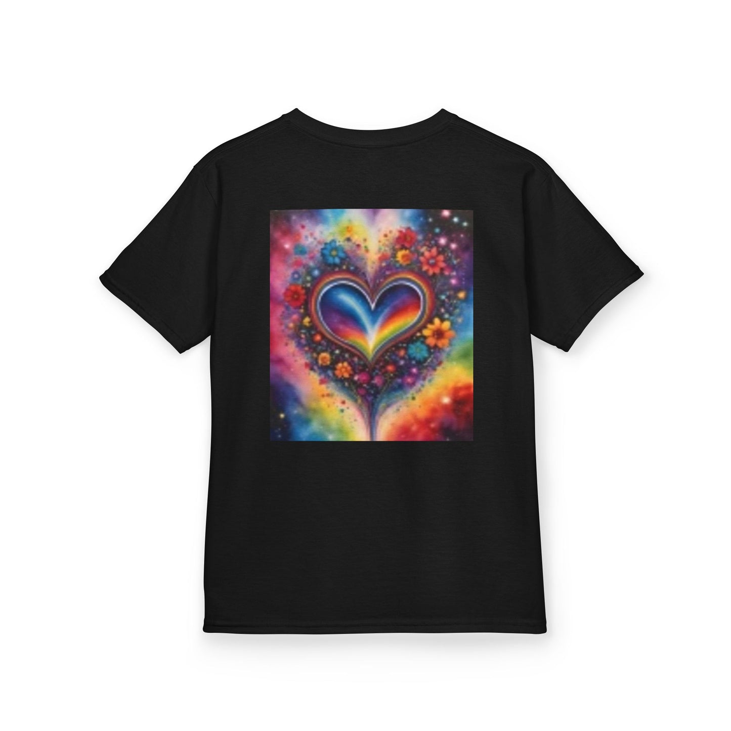 T-shirt en coton épais™ pour enfants avec motif singe amusant et cœur coloré 