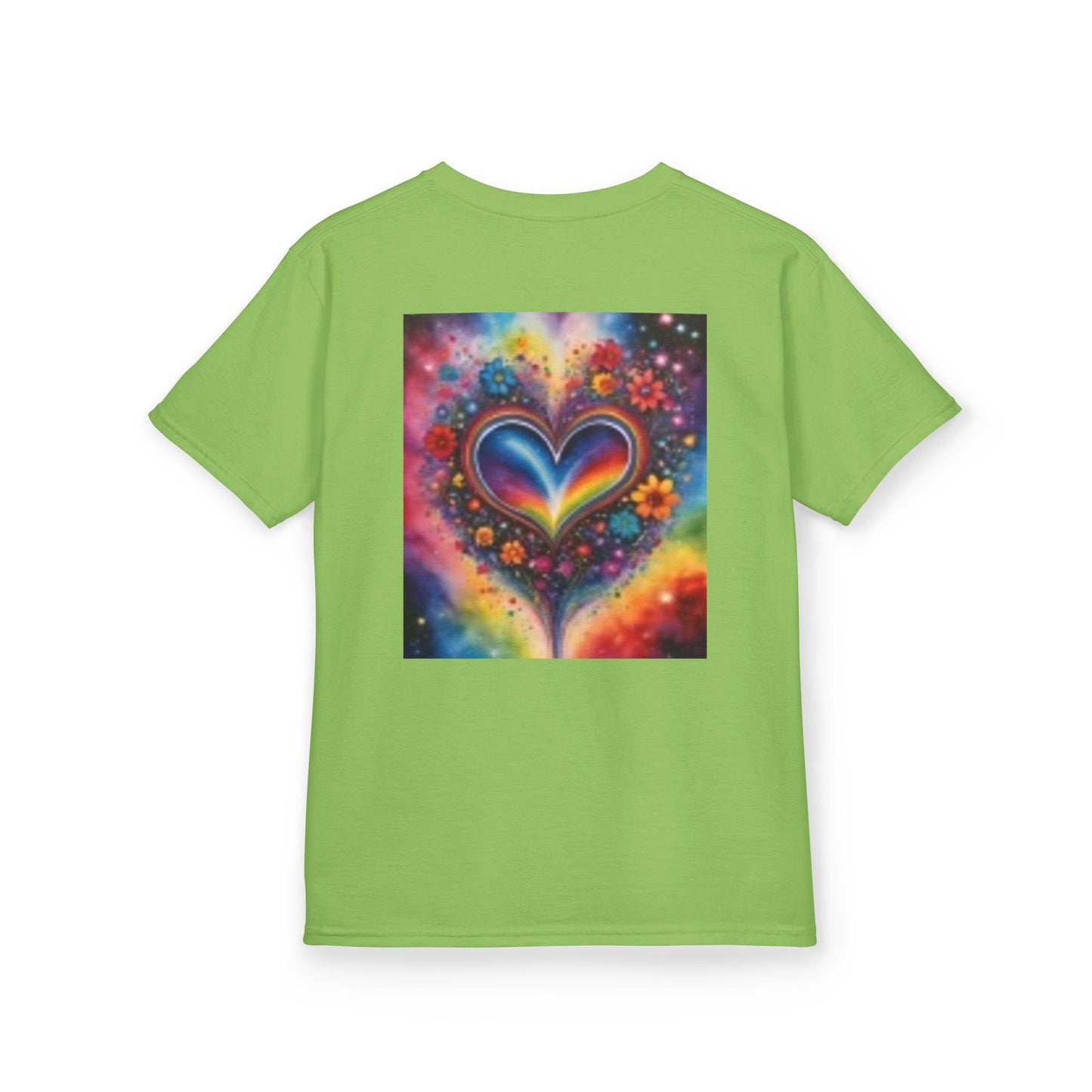 T-shirt en coton épais™ pour enfants avec motif singe amusant et cœur coloré 