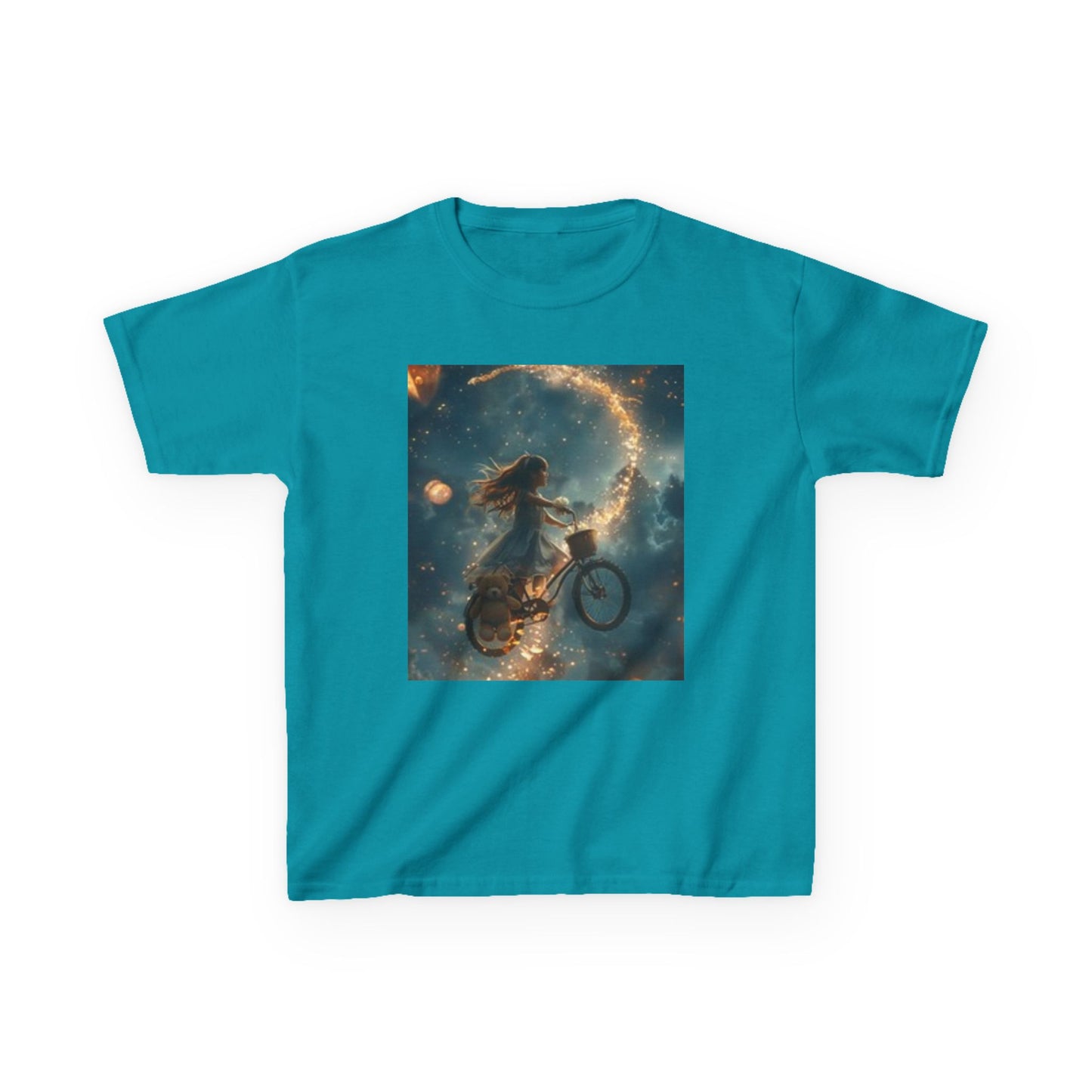 T-shirt enfant Aventure cosmique - Motif vélo spatial