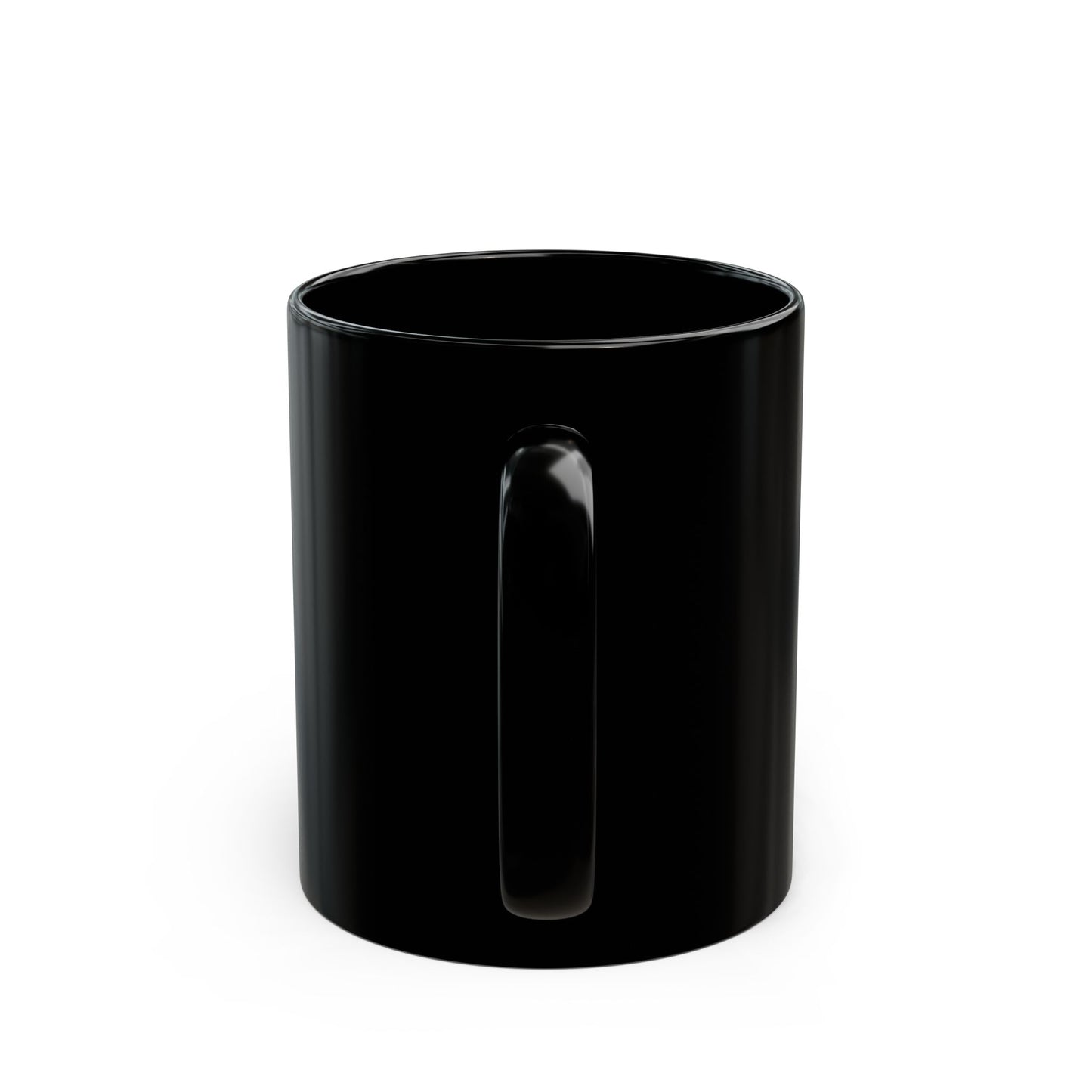 Black Mug 11 oz Rabbits Christmas Tree