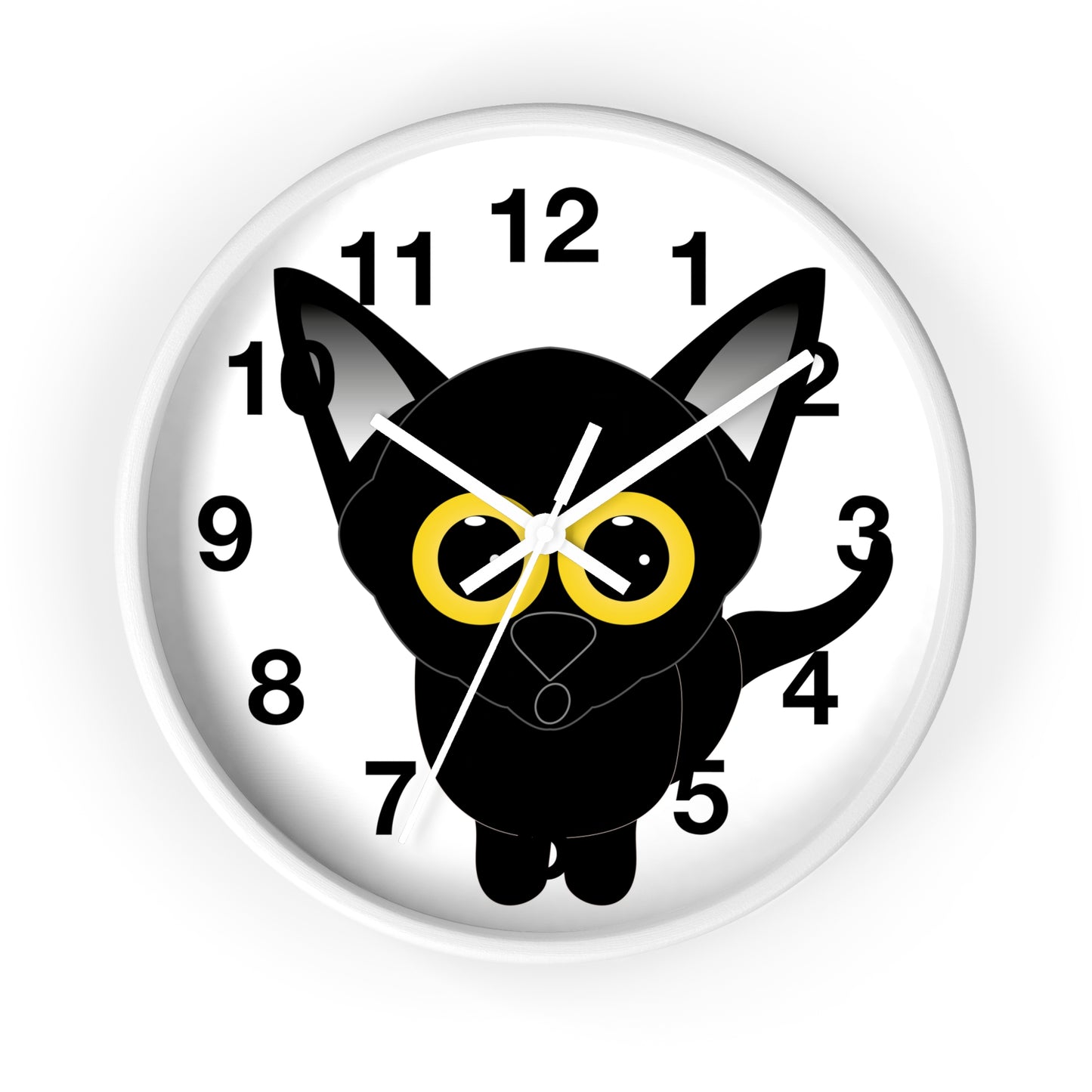 Reloj de pared Gato Negro con Ojos Grandes