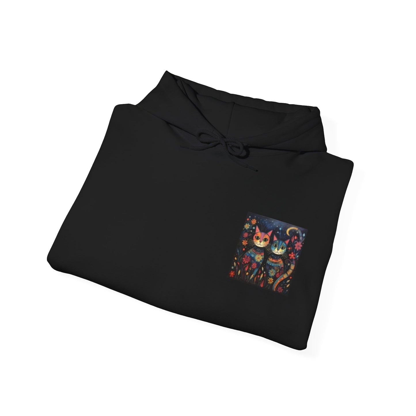 Colorful Cat Party Hooded Sweatshirt