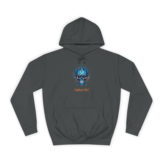 Unisex College Hoodie with Artistic Skull Design, Cozy Pullover, Perfect for Students, Casual Wear, Halloween Apparel, Gift for Him/Her