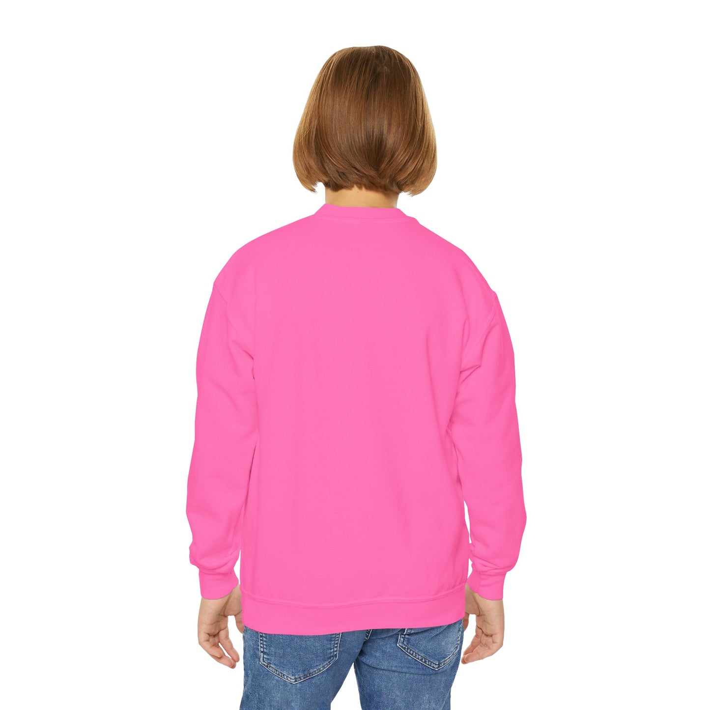 Sweat-shirt ras du cou pour jeunes avec adorable imprimé créature fantastique 