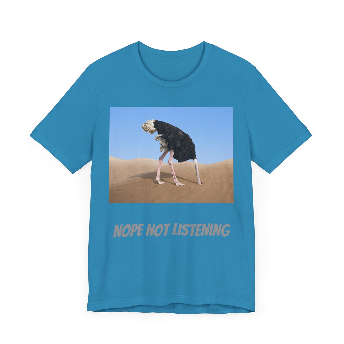 Camiseta avestruz no, no escucho