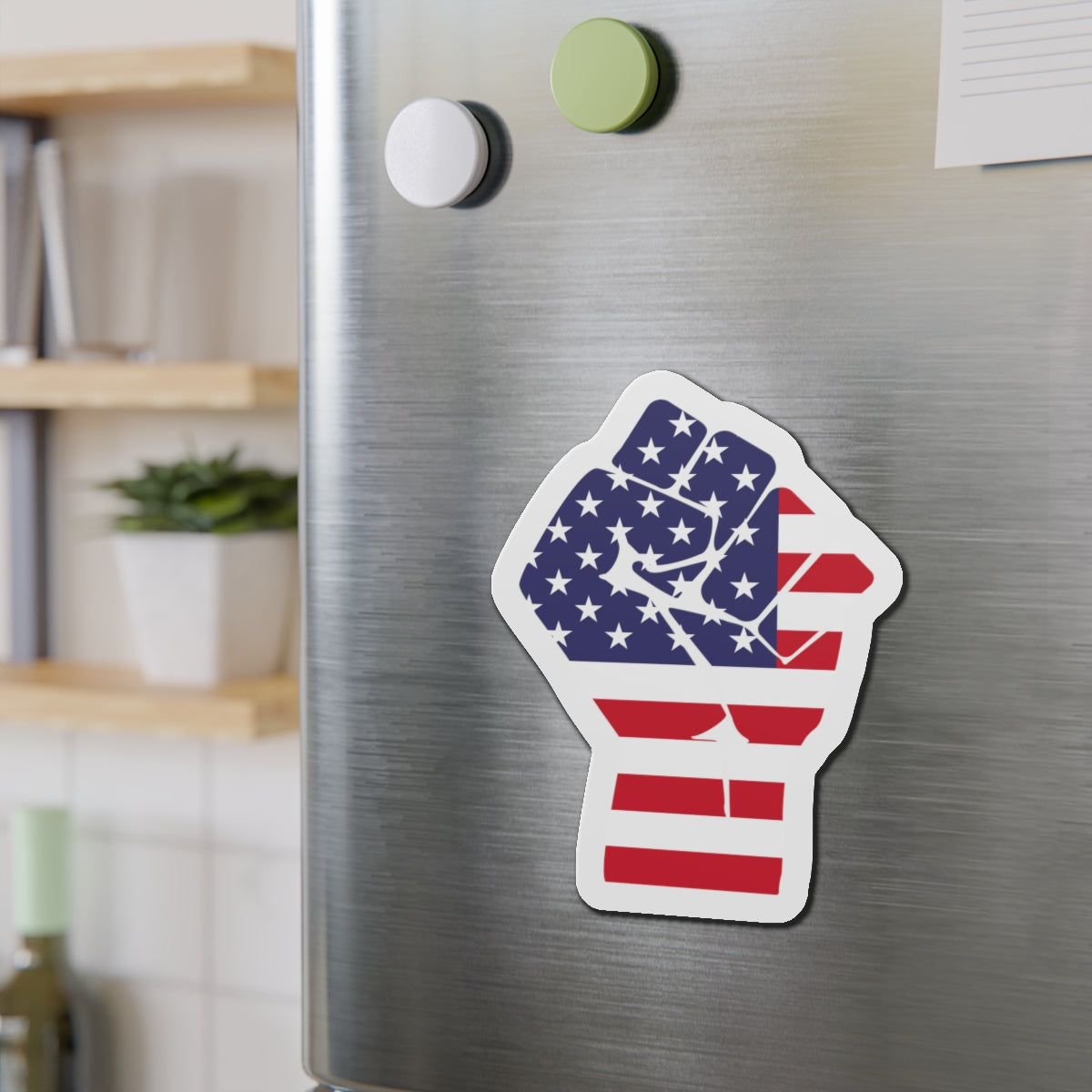 Patriotic Fist Die-Cut Magnets - Bold American Pride Decoration