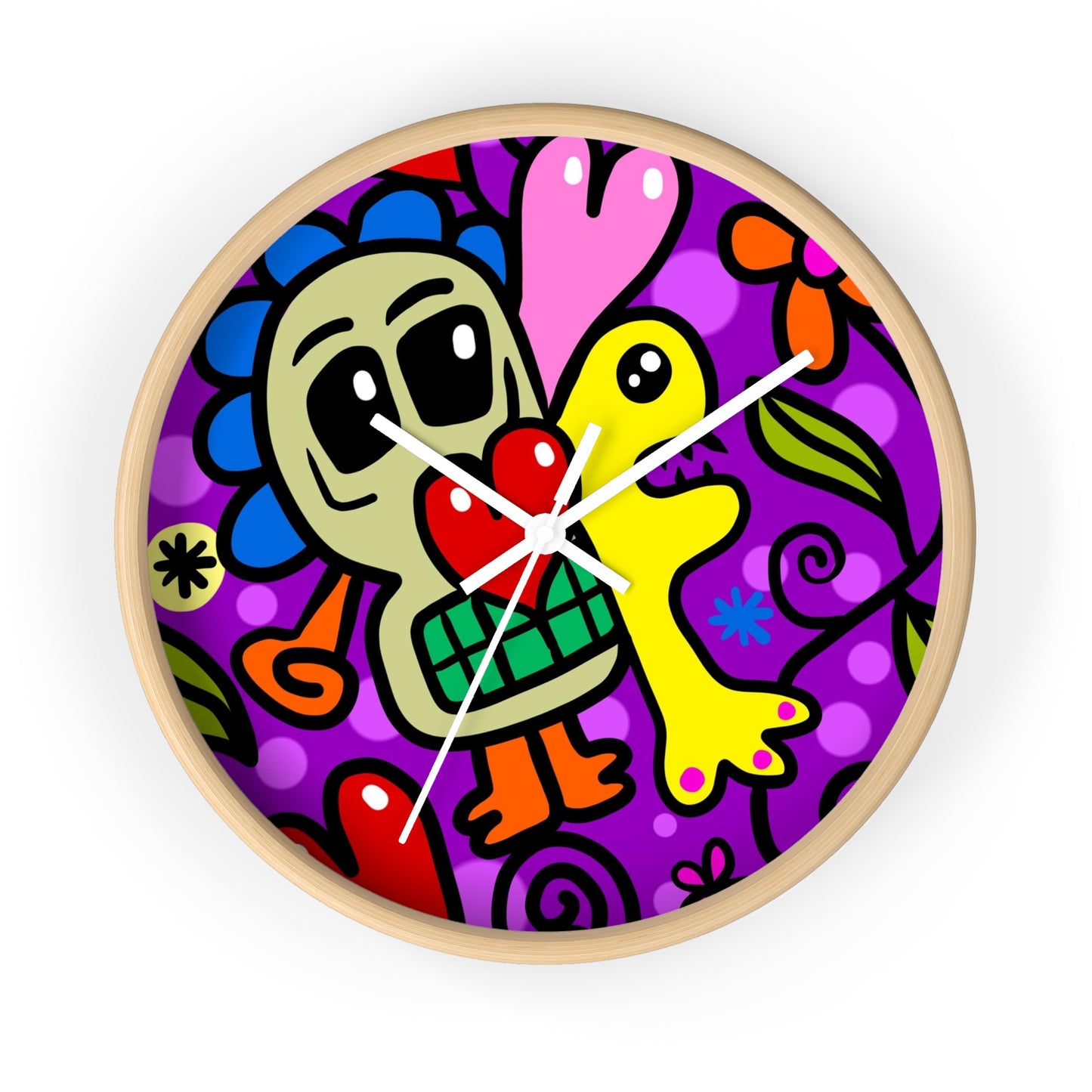 Reloj de pared de dibujos animados divertidos