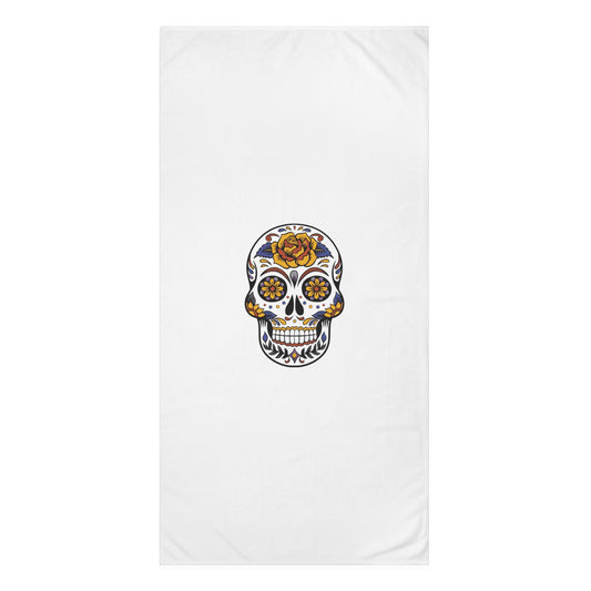 Multi Color Skull Mink-Cotton Towel 30"x 60" Size