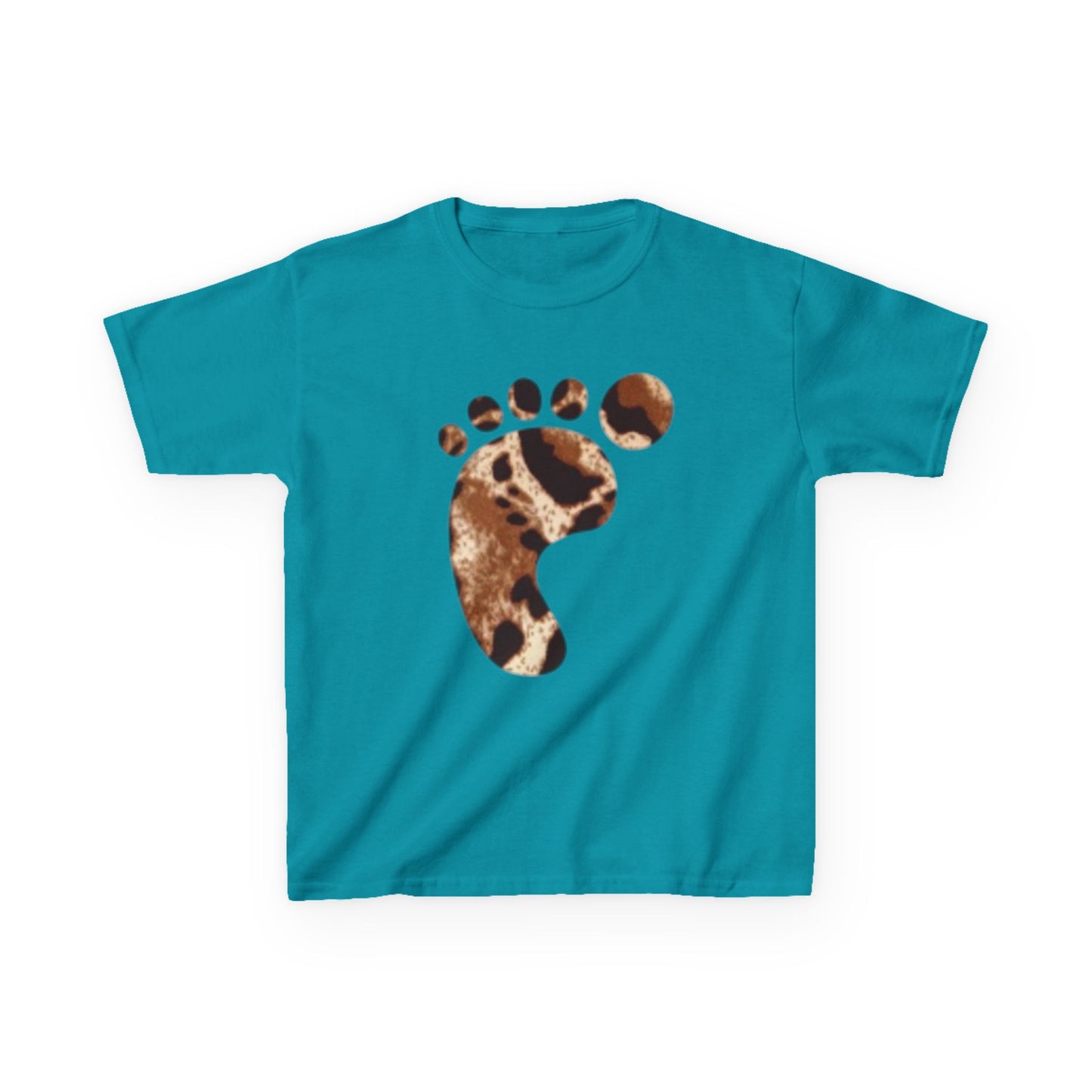 Leopard Print Kids Heavy Cotton Tee - Fun and Wild Outfit for Little Explorers
