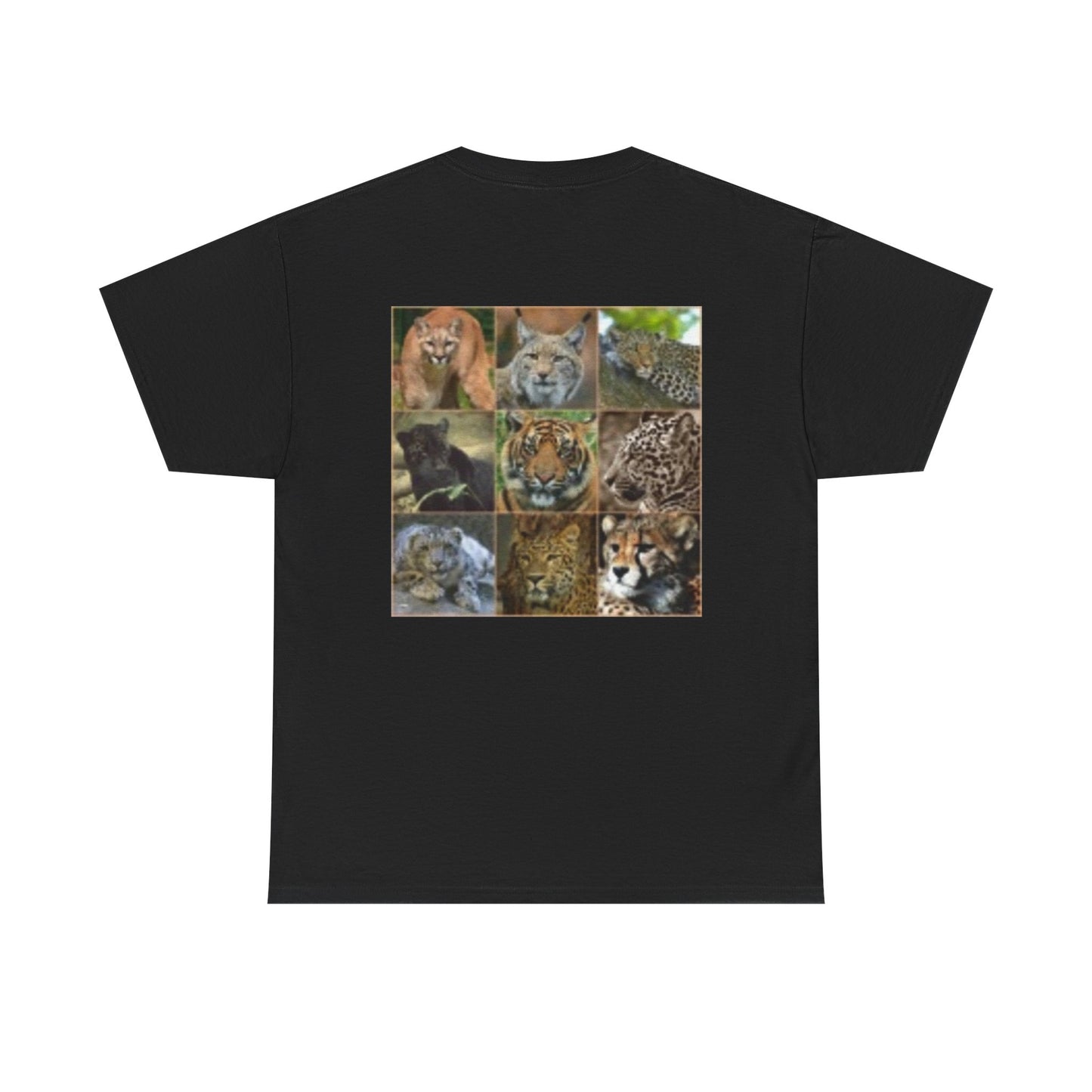 T-shirt unisexe en coton épais pour amoureux de la faune – Motif léopard féroce 