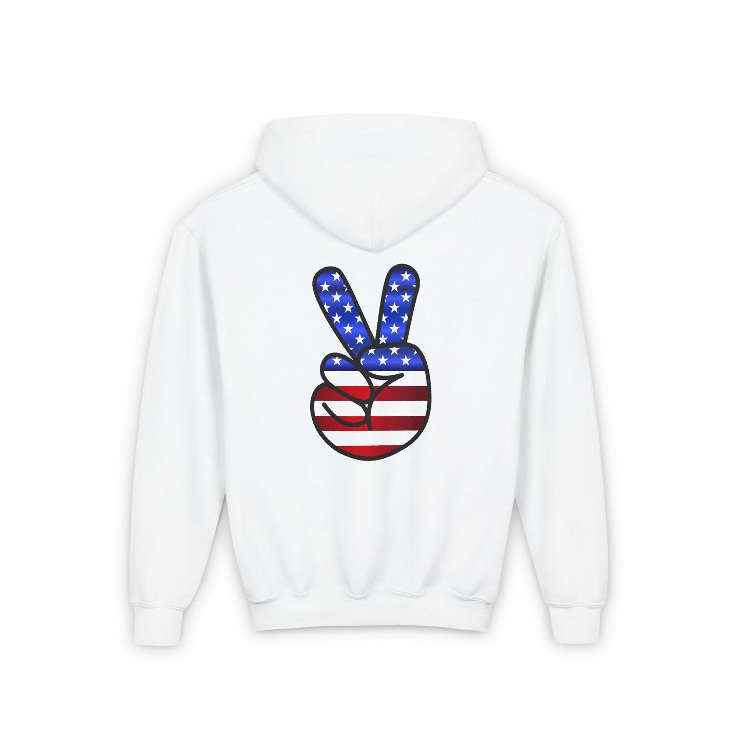 Youth Sweatshirt Peace Sign Red White Blue
