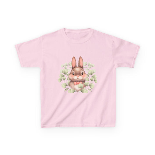 Cute Bunny Kids Heavy Cotton Tee - Perfect for Spring Celebrations