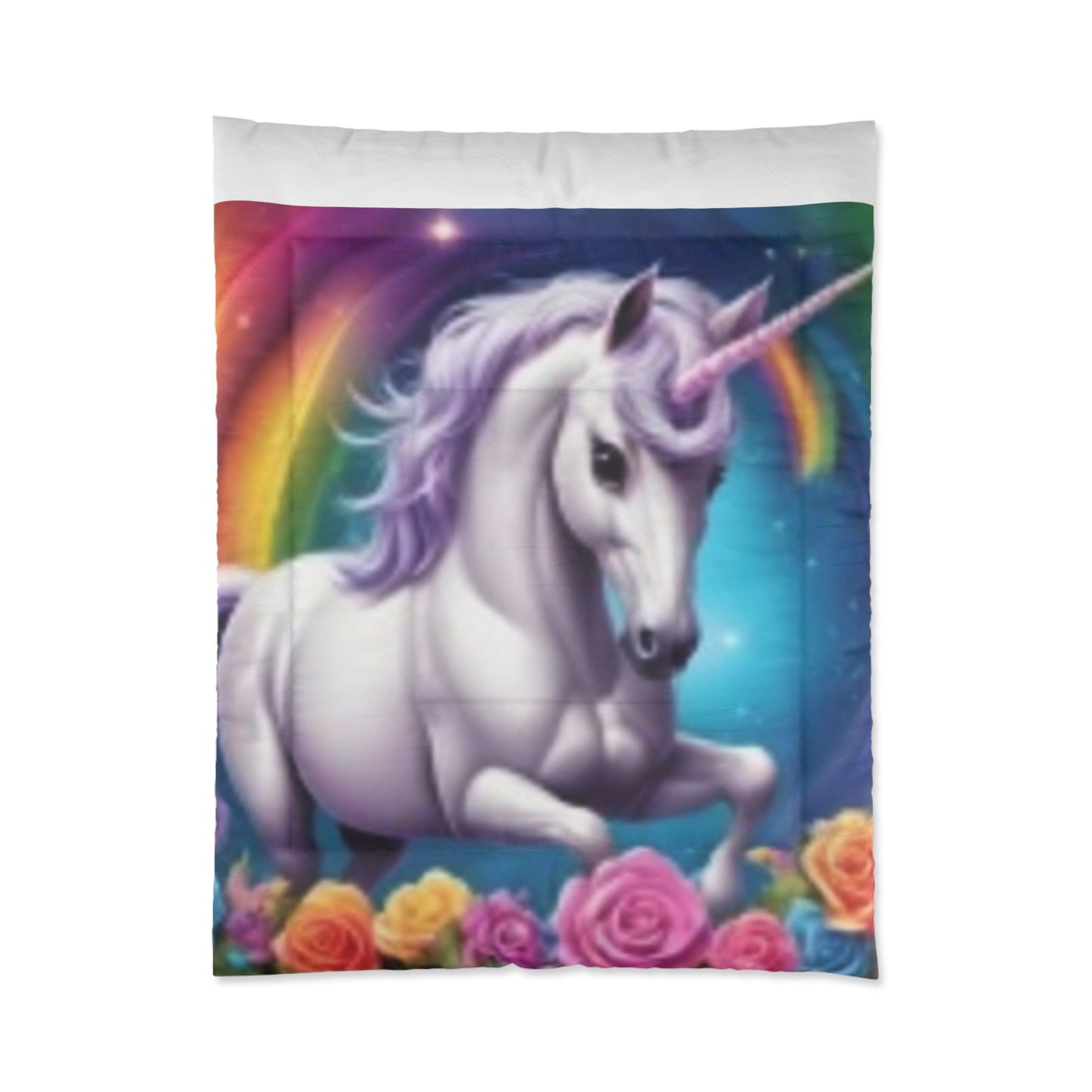 Unicorn Comforter Great for a Girl's Room Matching Pillows Cozy While Watching TV Great Gift