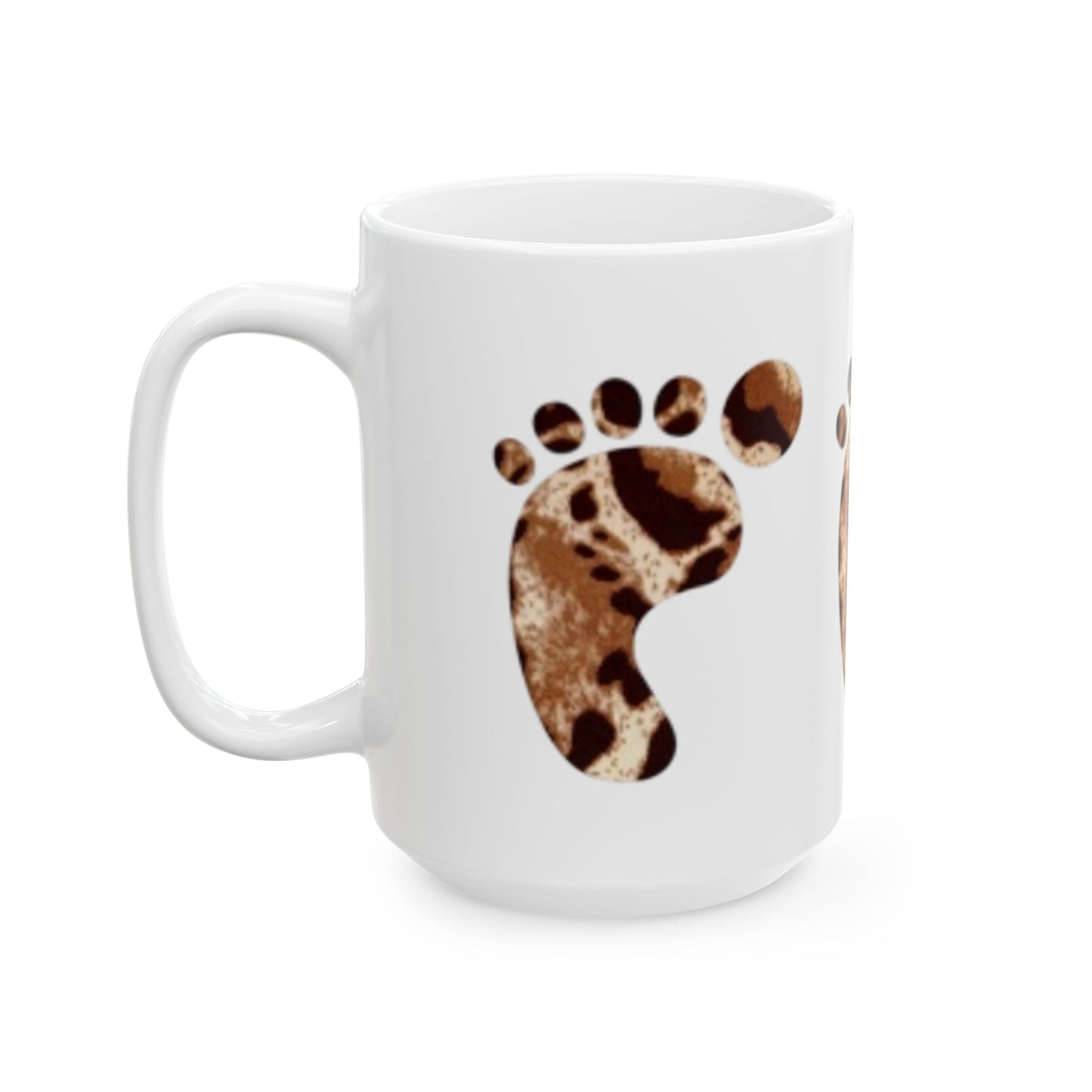 Cute Animal Footprint Ceramic Mug - 11oz & 15oz - Perfect for Coffee Lovers and Animal Aficionados