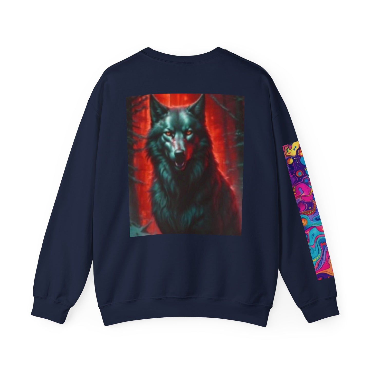 Artistic Animal Print Unisex Crewneck Sweatshirt - Bold Designs for Dog and Wolf Lovers