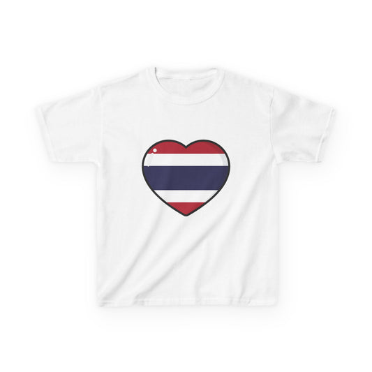 T-shirt « Les enfants adorent la Thaïlande » : un joli motif cœur pour les jeunes voyageurs