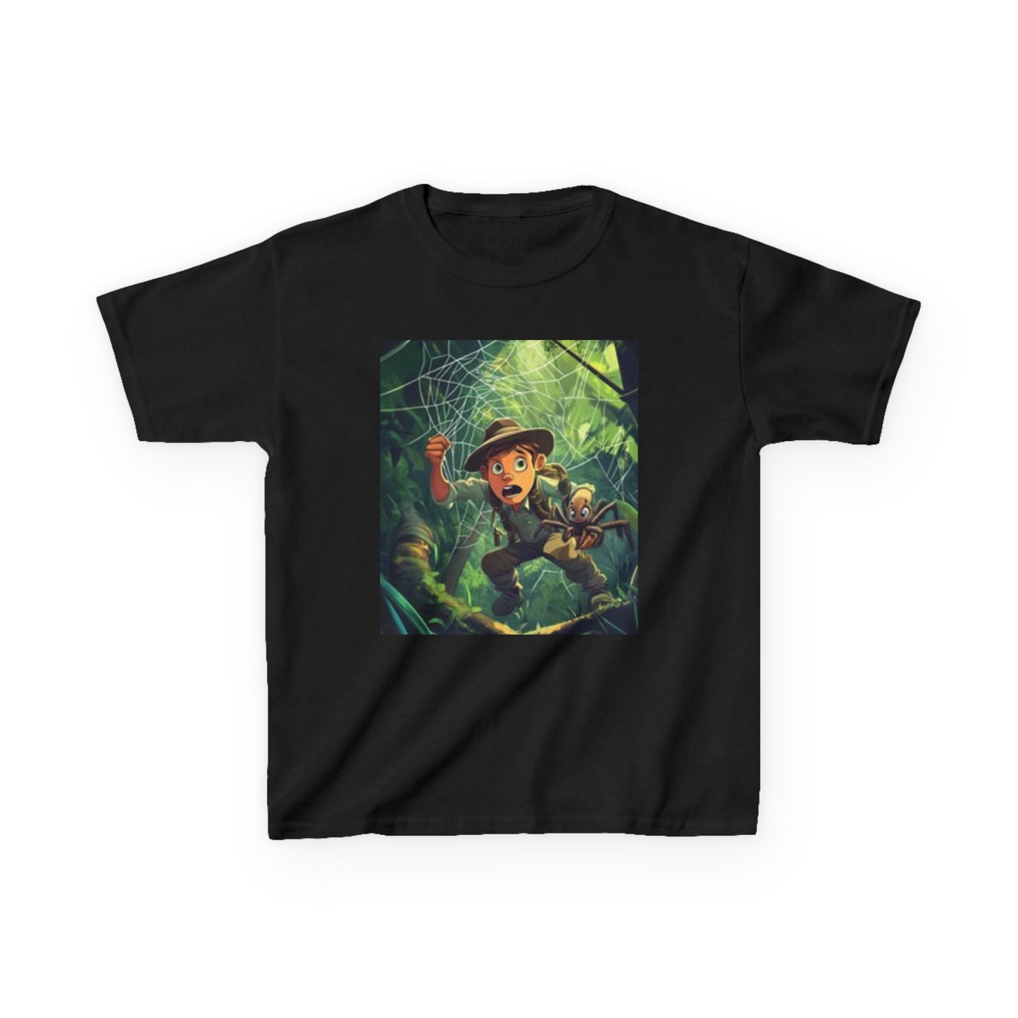Camiseta infantil Adventure Explorer: diseño divertido de telaraña para pequeños exploradores