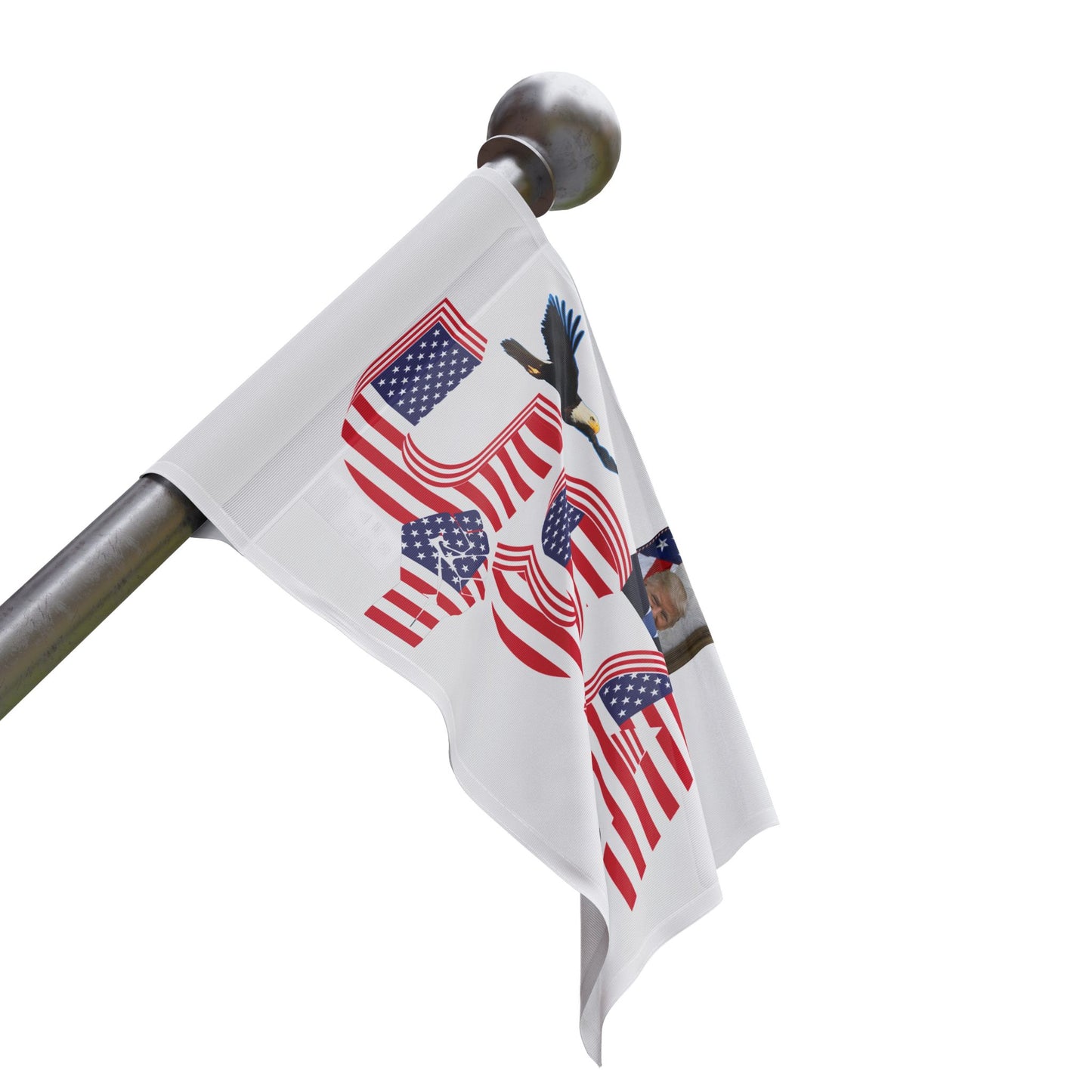 Patriotic USA Flag Mug with Eagle Design and Trump