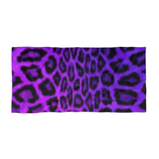 Serviette de plage à imprimé léopard vibrant - Parfaite pour s'amuser en été !