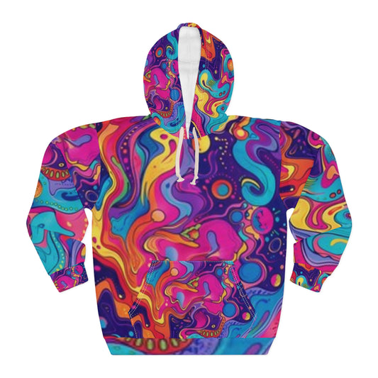Sudadera unisex con remolino psicodélico: diseño vibrante y colorido para mentes creativas.