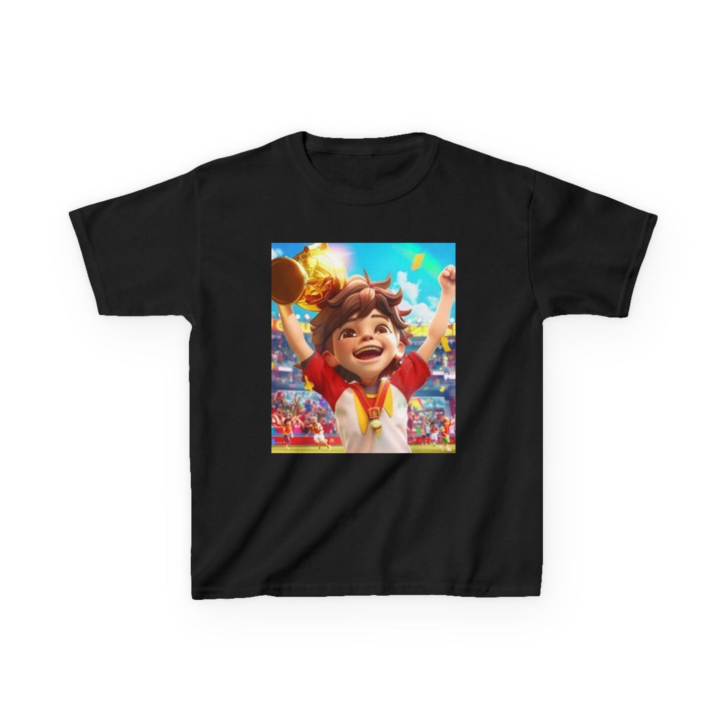 Children's T-shirt Boy Won Trophy Very Happy!