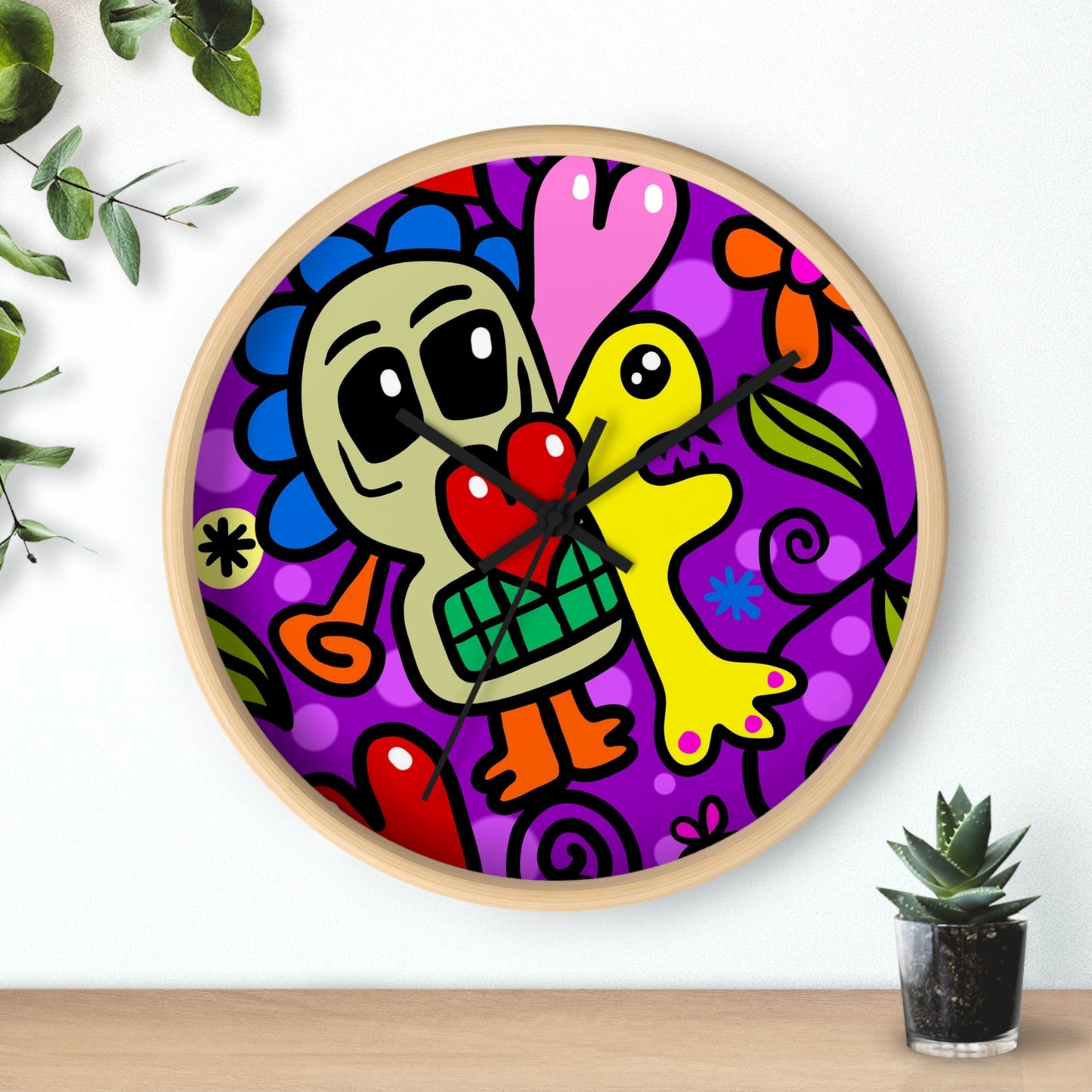 Reloj de pared de dibujos animados divertidos