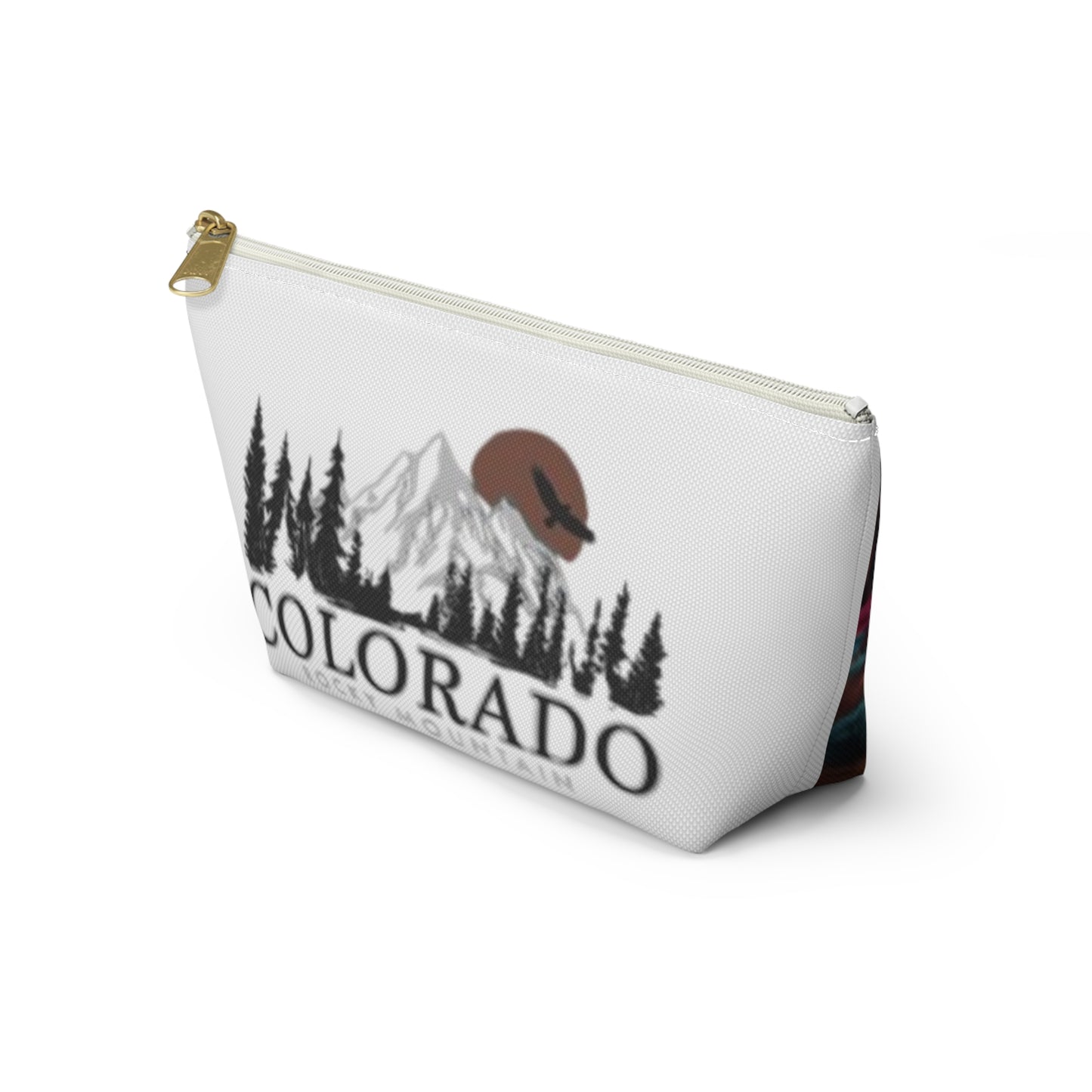 Bolsa de accesorios Scenic Colorado: bolsa de viaje con base en T y diseño de las Montañas Rocosas 