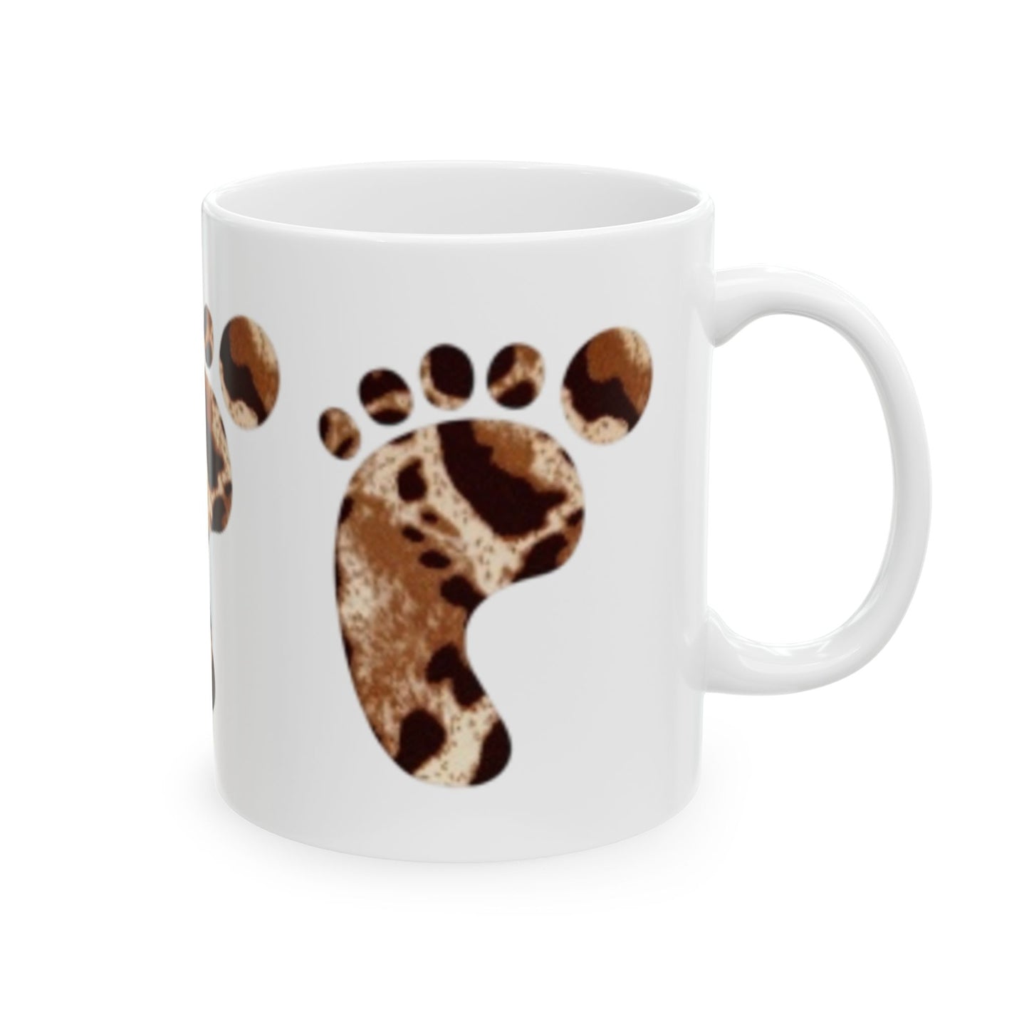 Cute Animal Footprint Ceramic Mug - 11oz & 15oz - Perfect for Coffee Lovers and Animal Aficionados