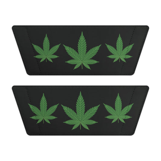 Sandales pour femmes Feuilles de marijuana Fond noir 