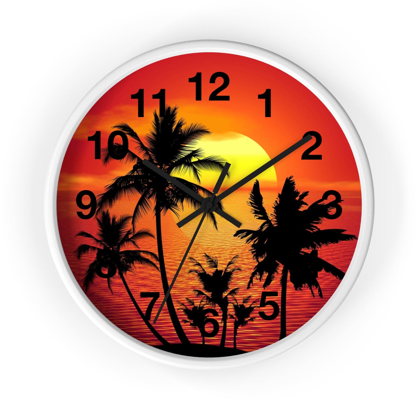 Horloge murale Beau coucher de soleil