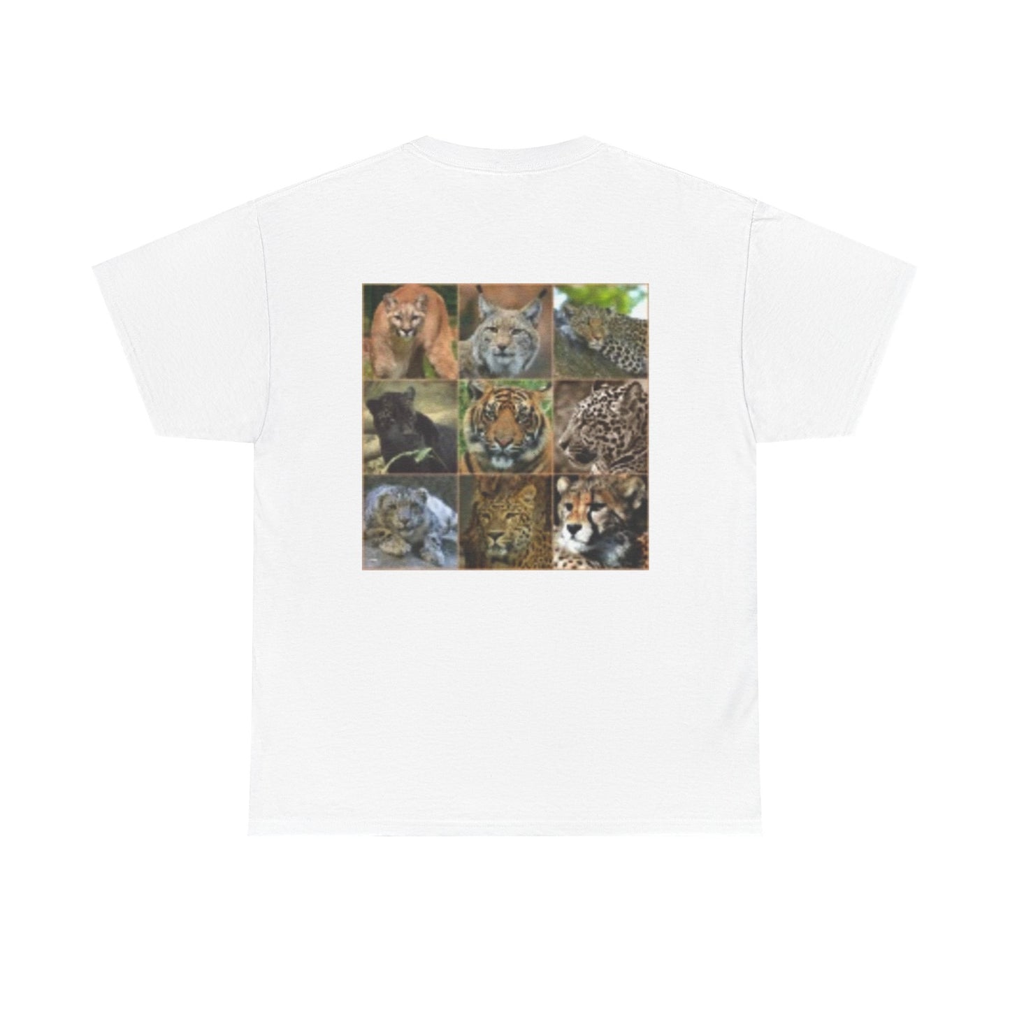 T-shirt unisexe en coton épais pour amoureux de la faune – Motif léopard féroce 