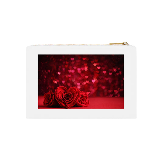 Trousse de maquillage 9,5"x7" Coeur Rose
