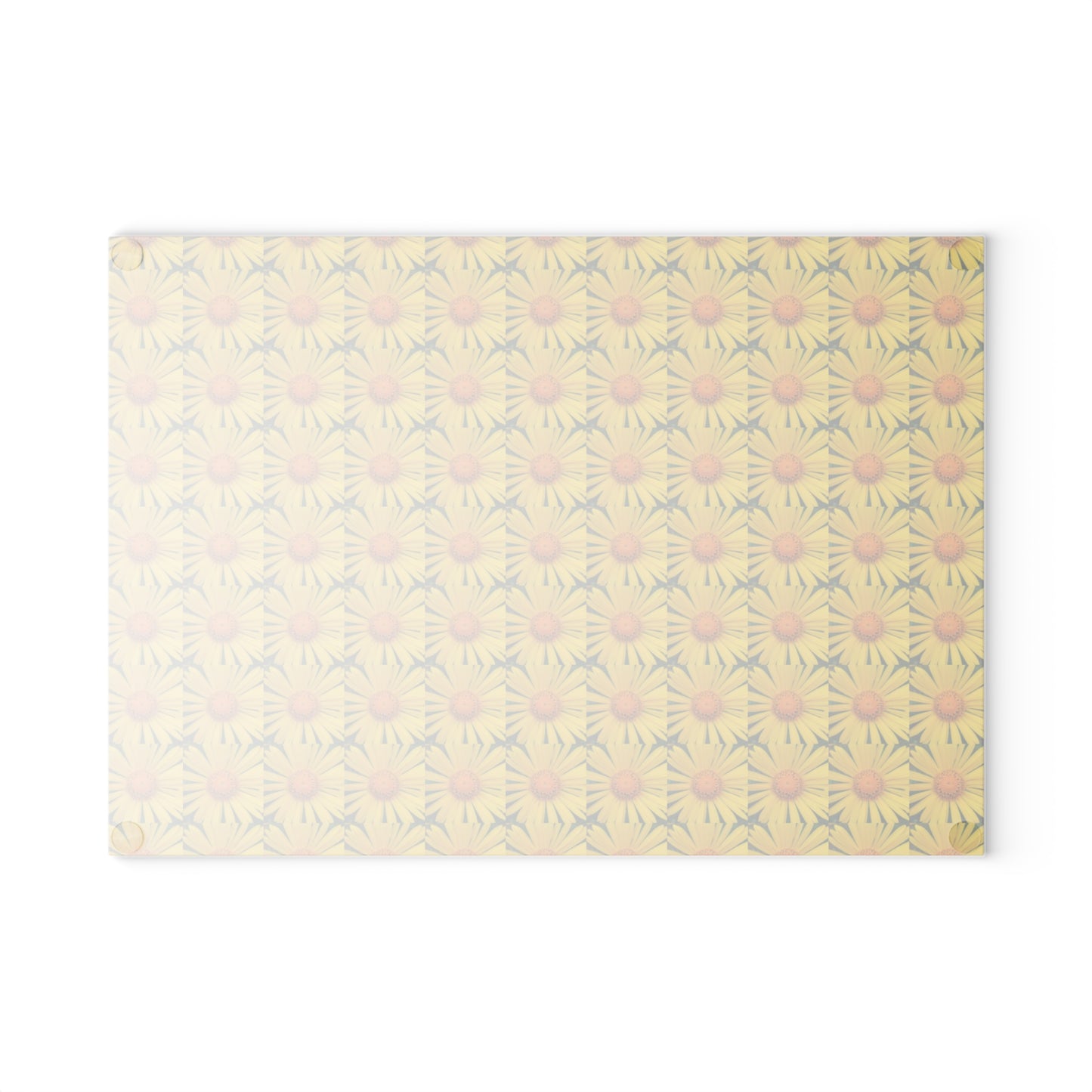 Tabla de cortar de vidrio con diseño de girasol: perfecta para entretener en verano y alegrar tu cocina. 