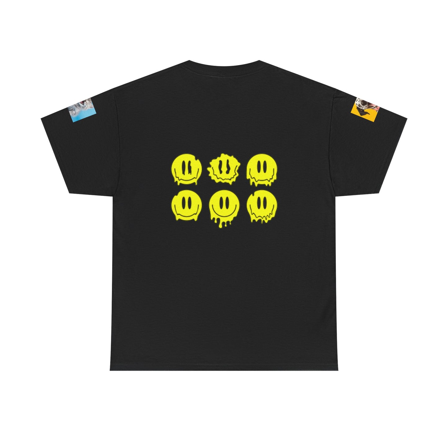 Smiley Face Unisex Heavy Cotton Tee - Cheerful Graphic T-Shirt for Casual Wear