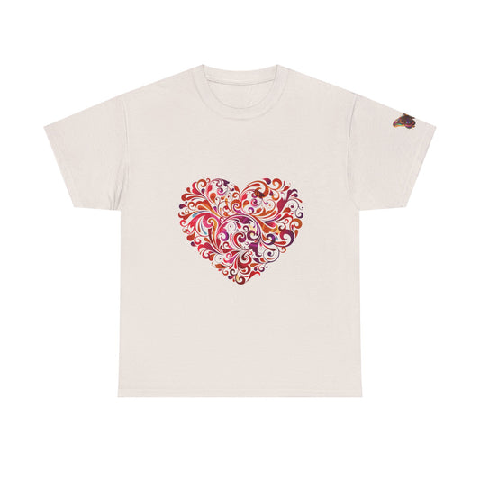Bohemian Heart Unisex Heavy Cotton Tee – Perfect for Love and Affection