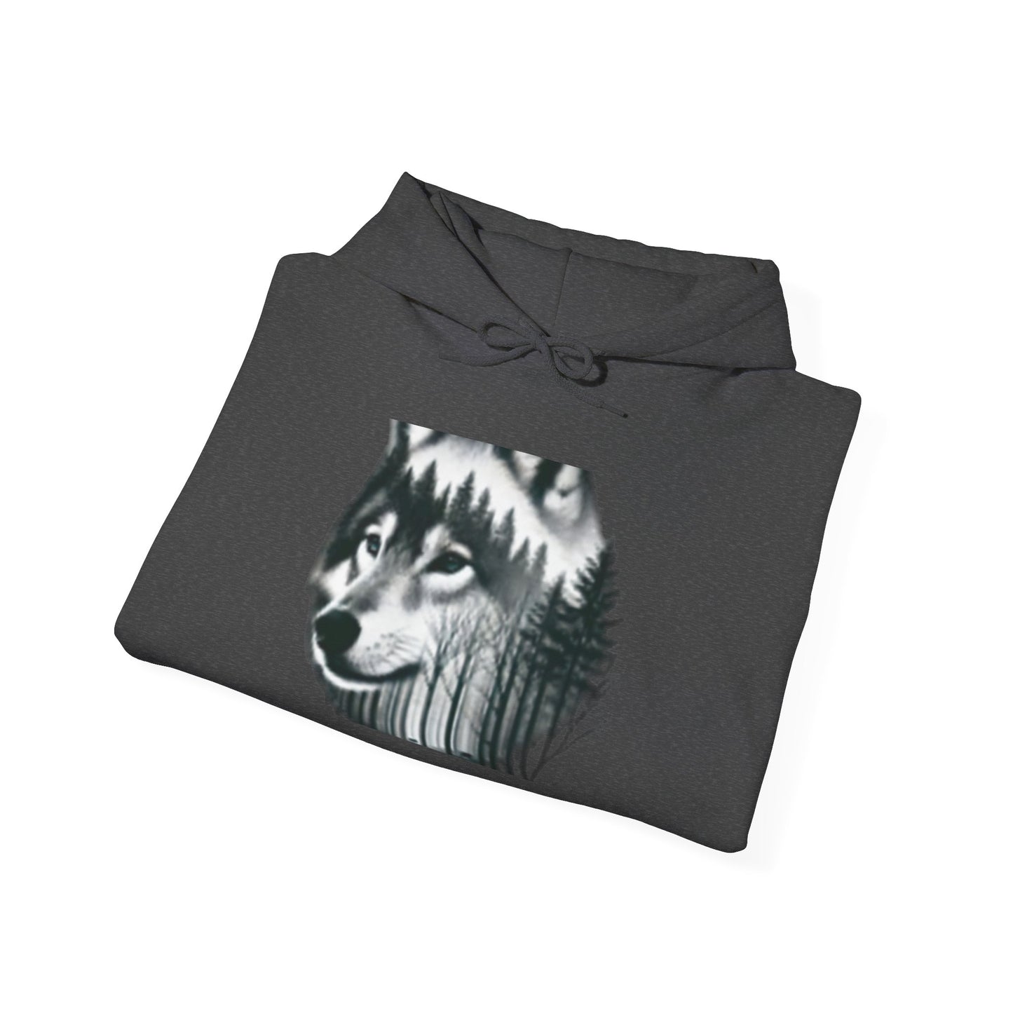 Wolf & Woman Graphic Hoodie - Unisex Heavy Blend™ Sweatshirt for Nature Lovers