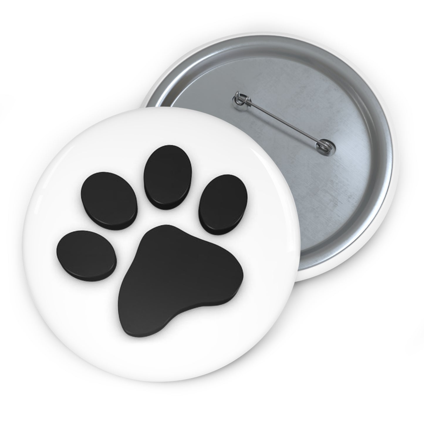 Botones de pin personalizados con huella de perro